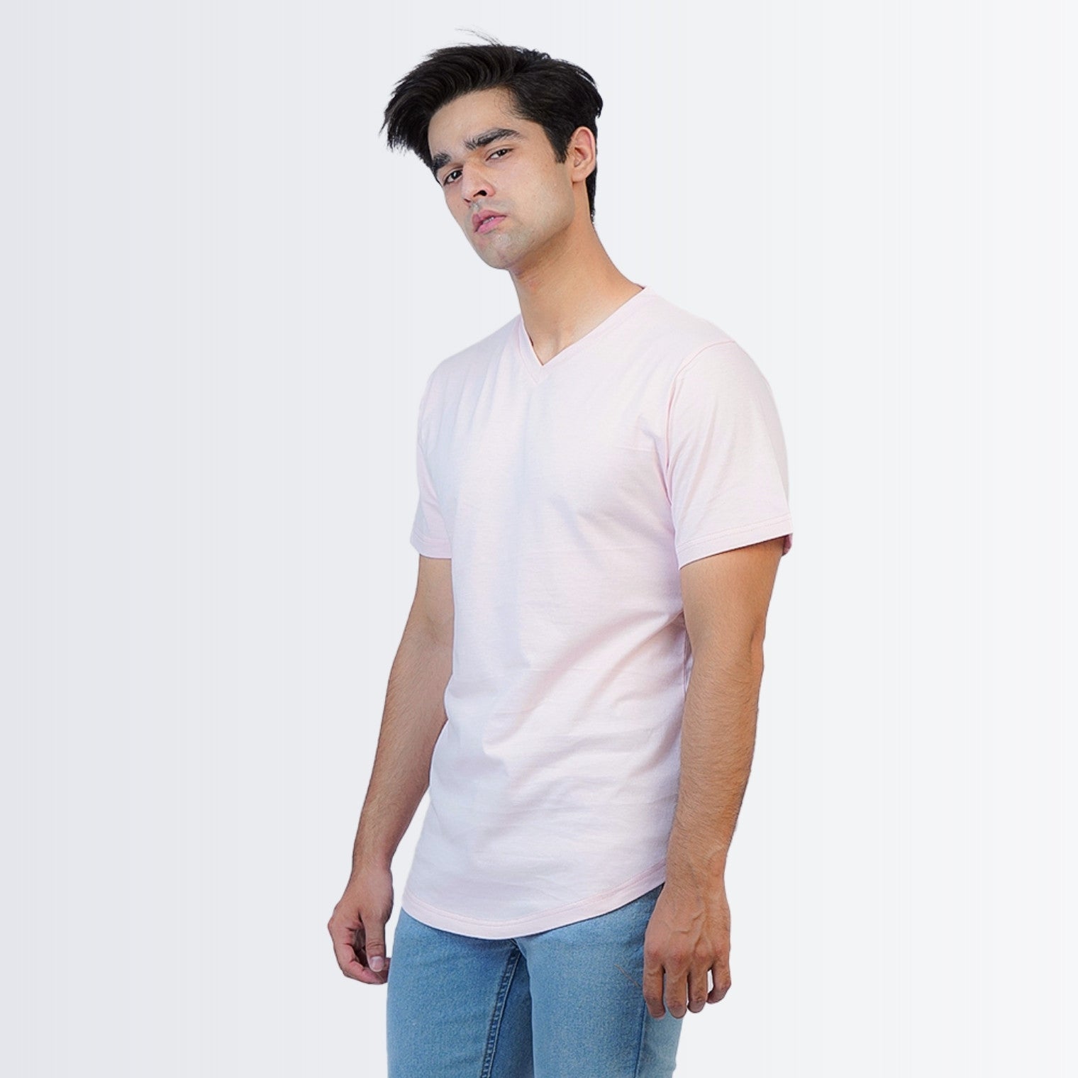 V Neck Tees Pink