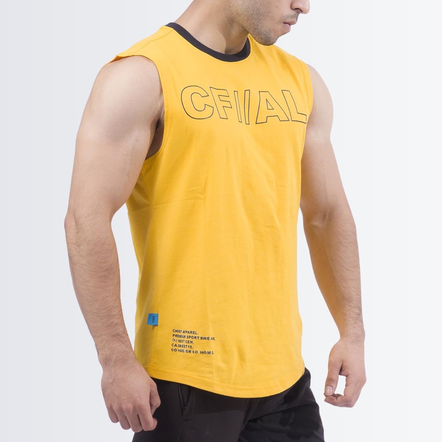 Yellow Graphic Tank top