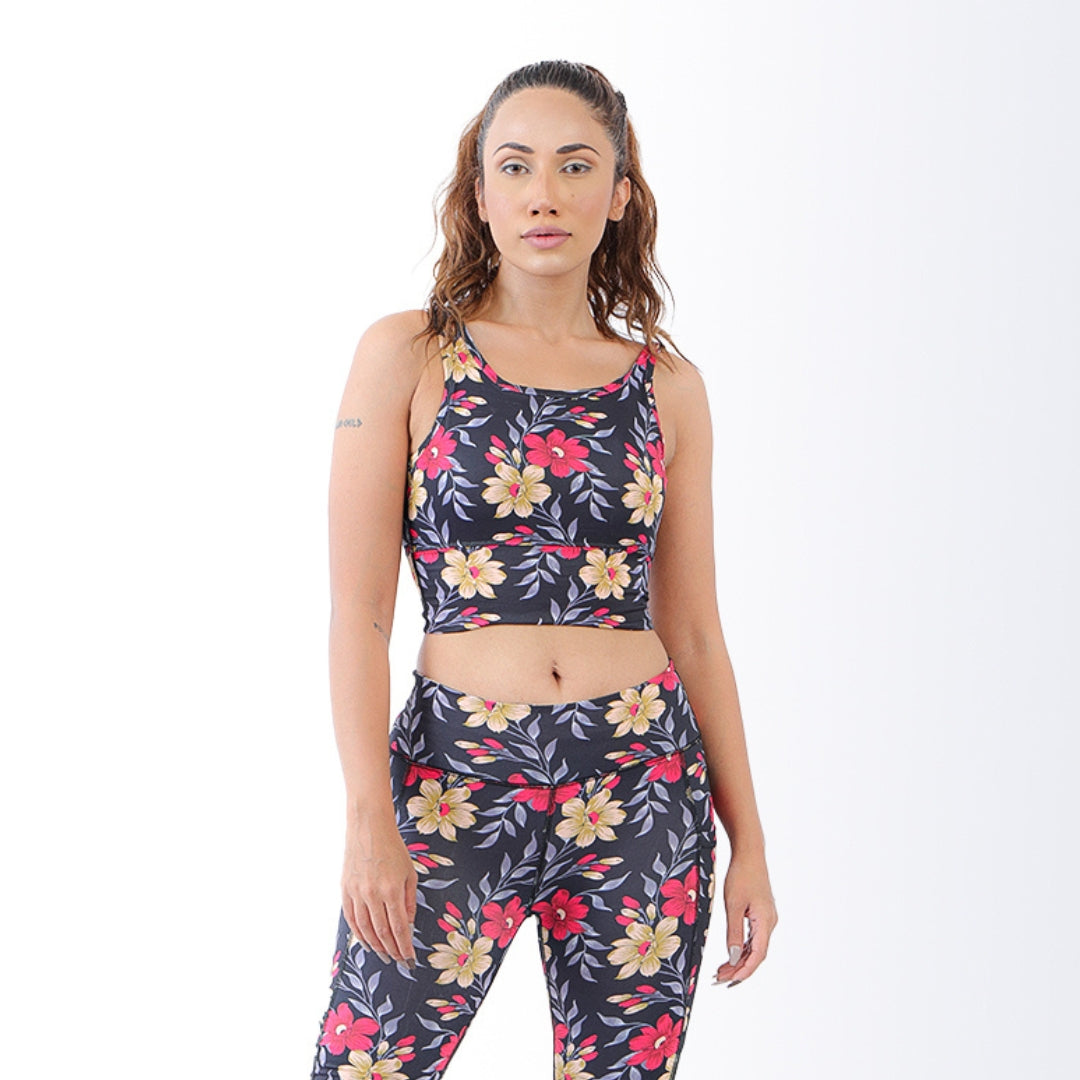 ENHANCE FLORAL SPORTS BRA