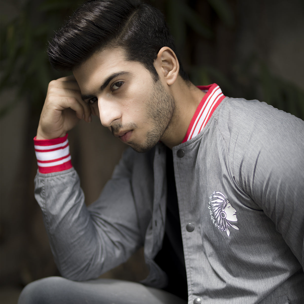 Grey Baseball Jacket