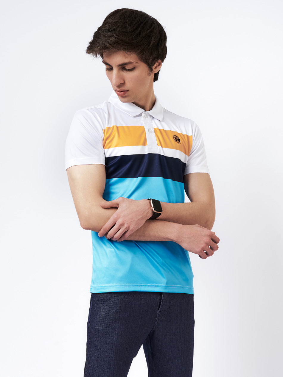 Men's Engineered Stripe Polo Shirt