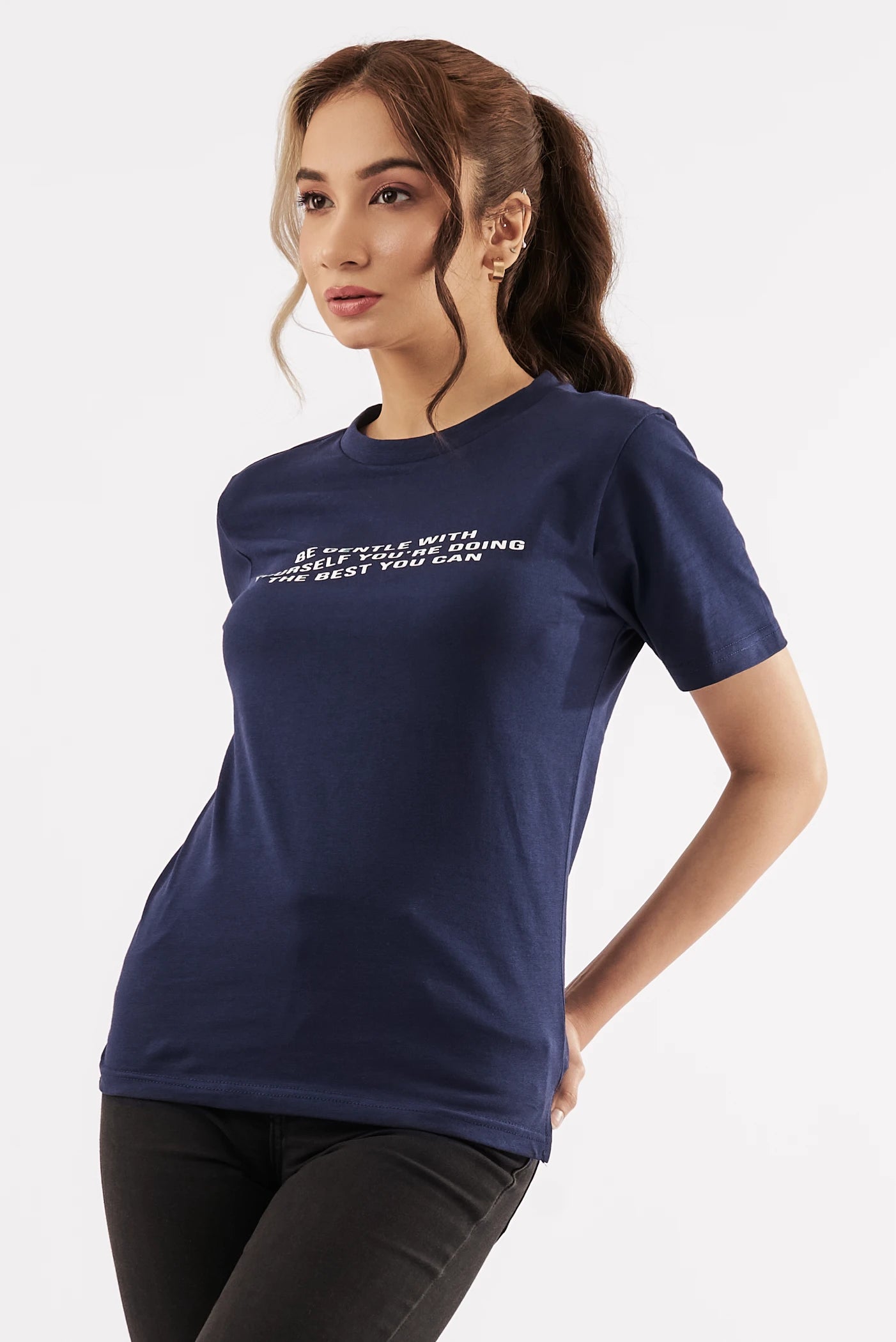 Women's Self-Compassion Graphic T-Shirt Blue