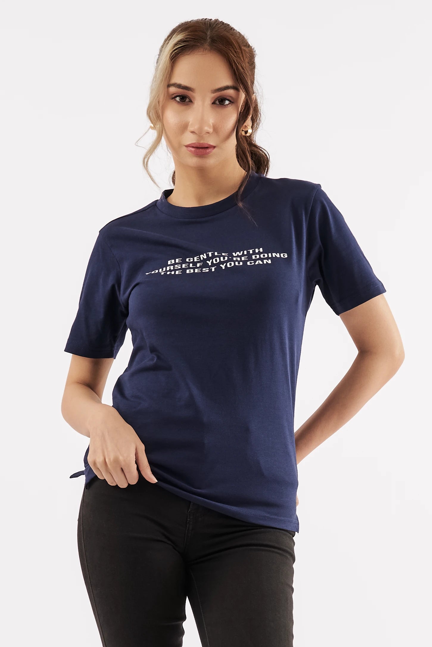 Women's Self-Compassion Graphic T-Shirt Blue