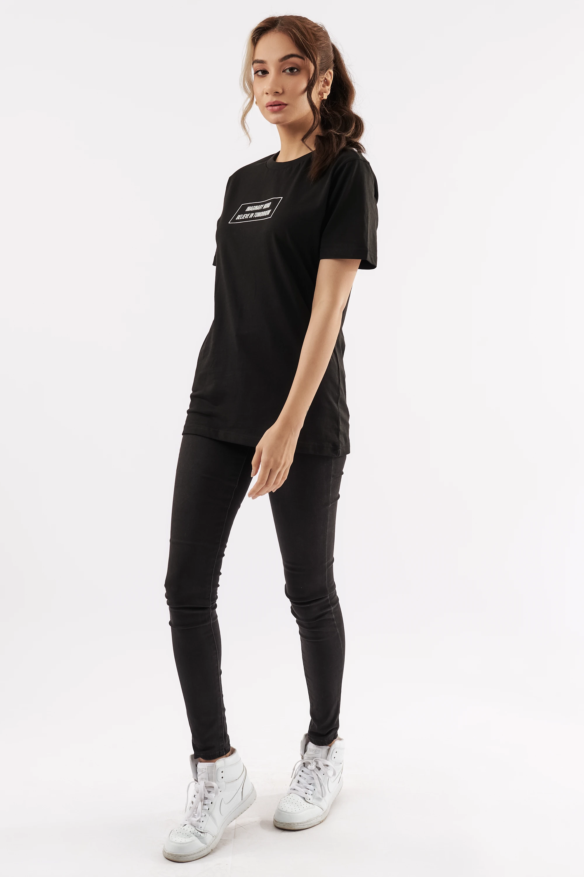 Women's Creative Empowered T-Shirt Black