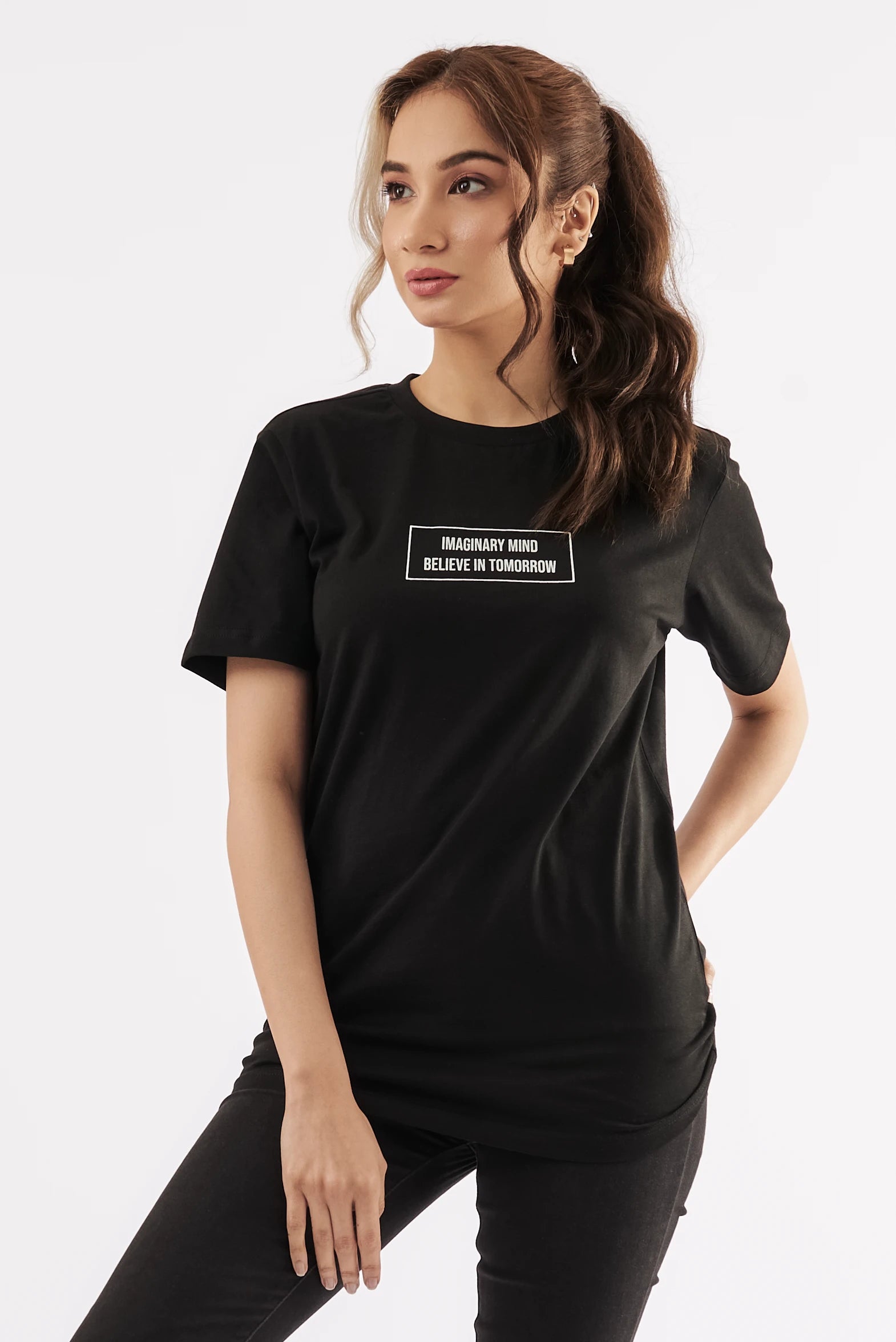 Women's Creative Empowered T-Shirt Black