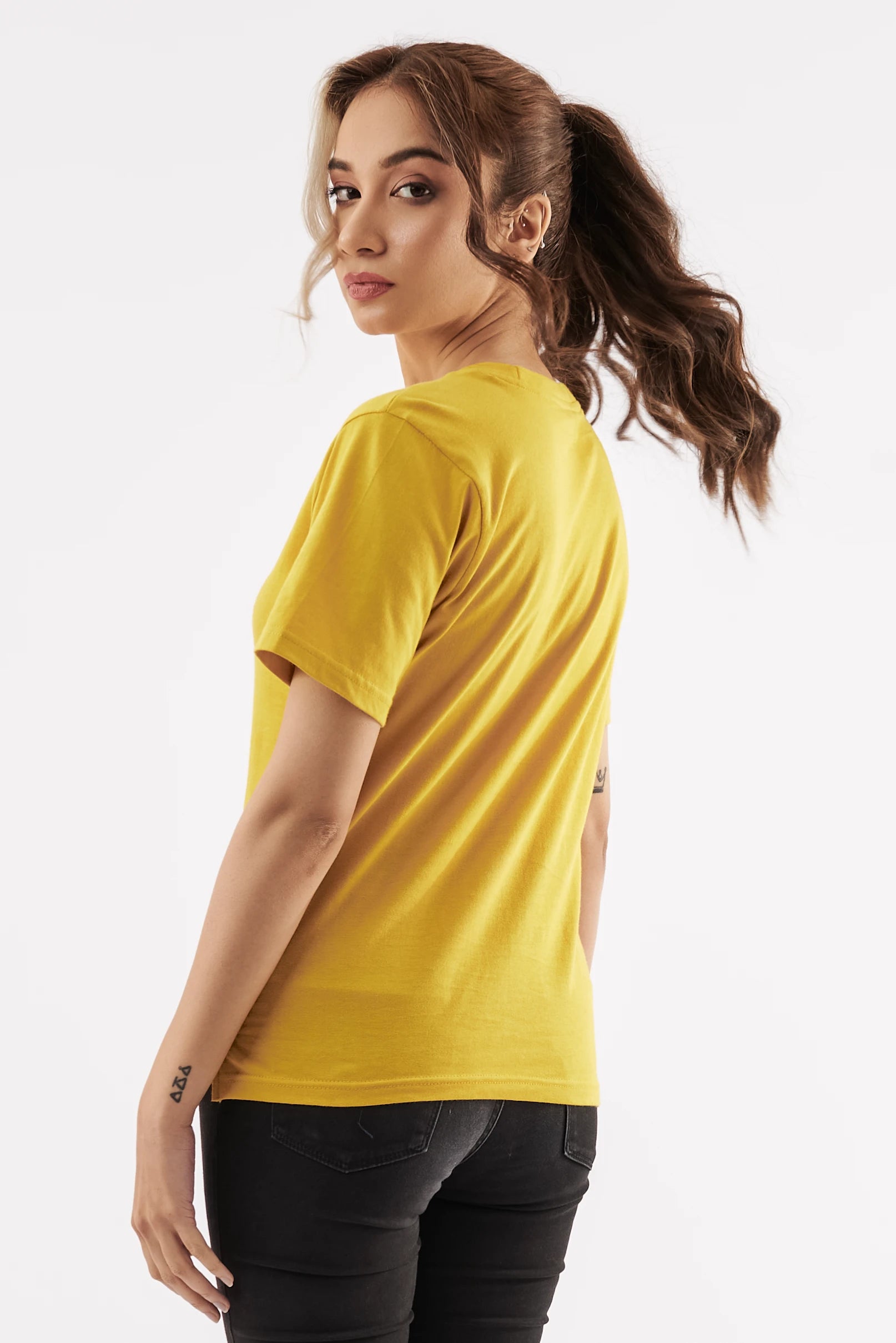 Women's Self-Compassion Graphic T-Shirt Mustard