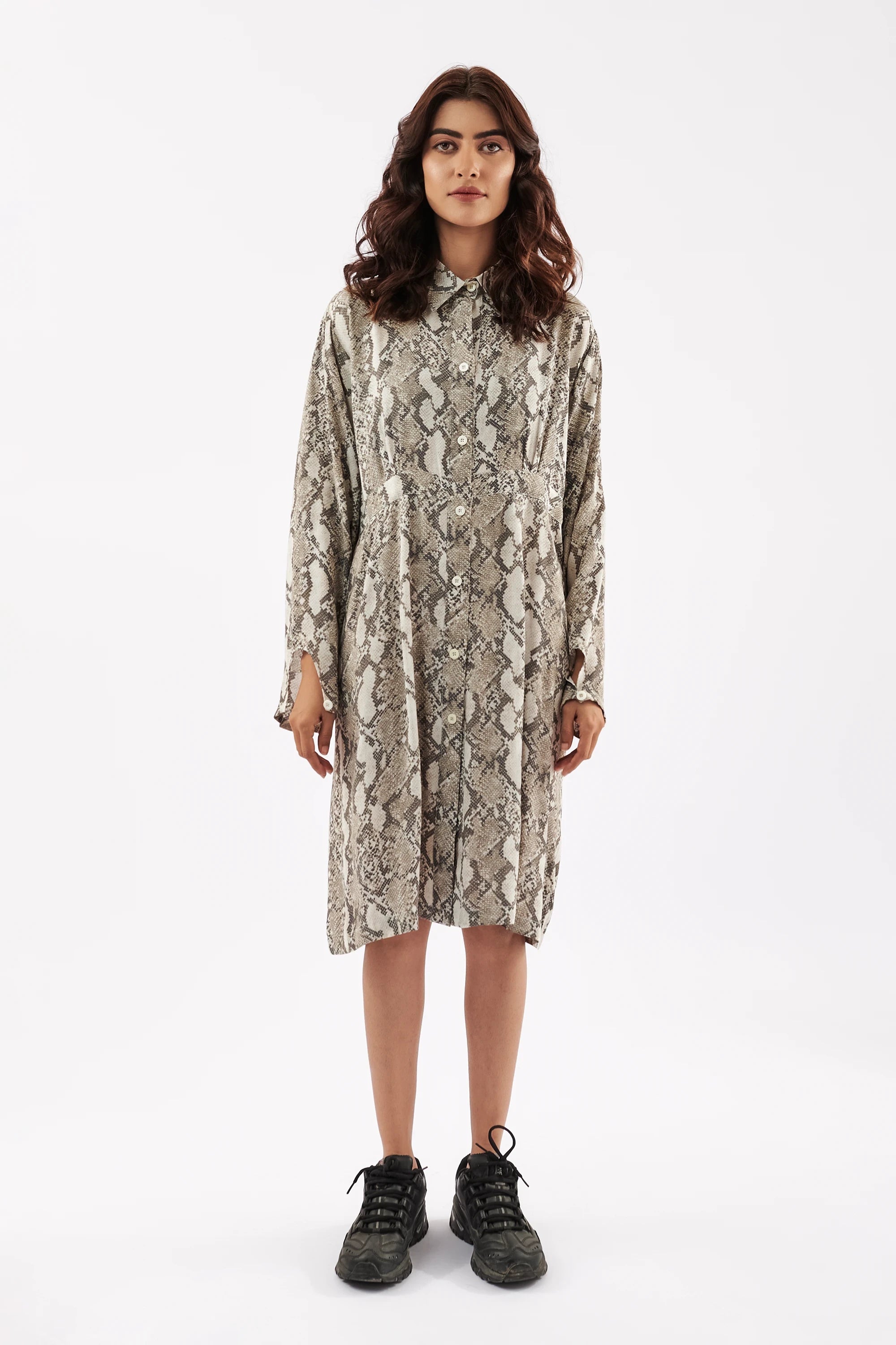 Women's Snake Print Casual Dress