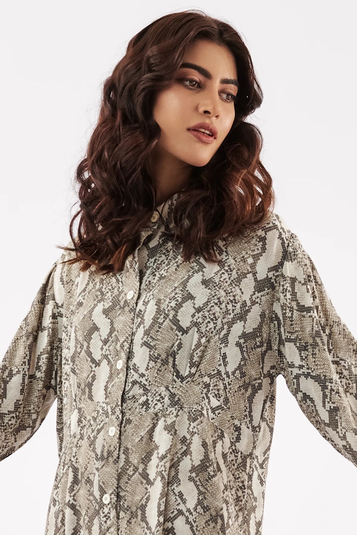 Women's Snake Print Casual Dress