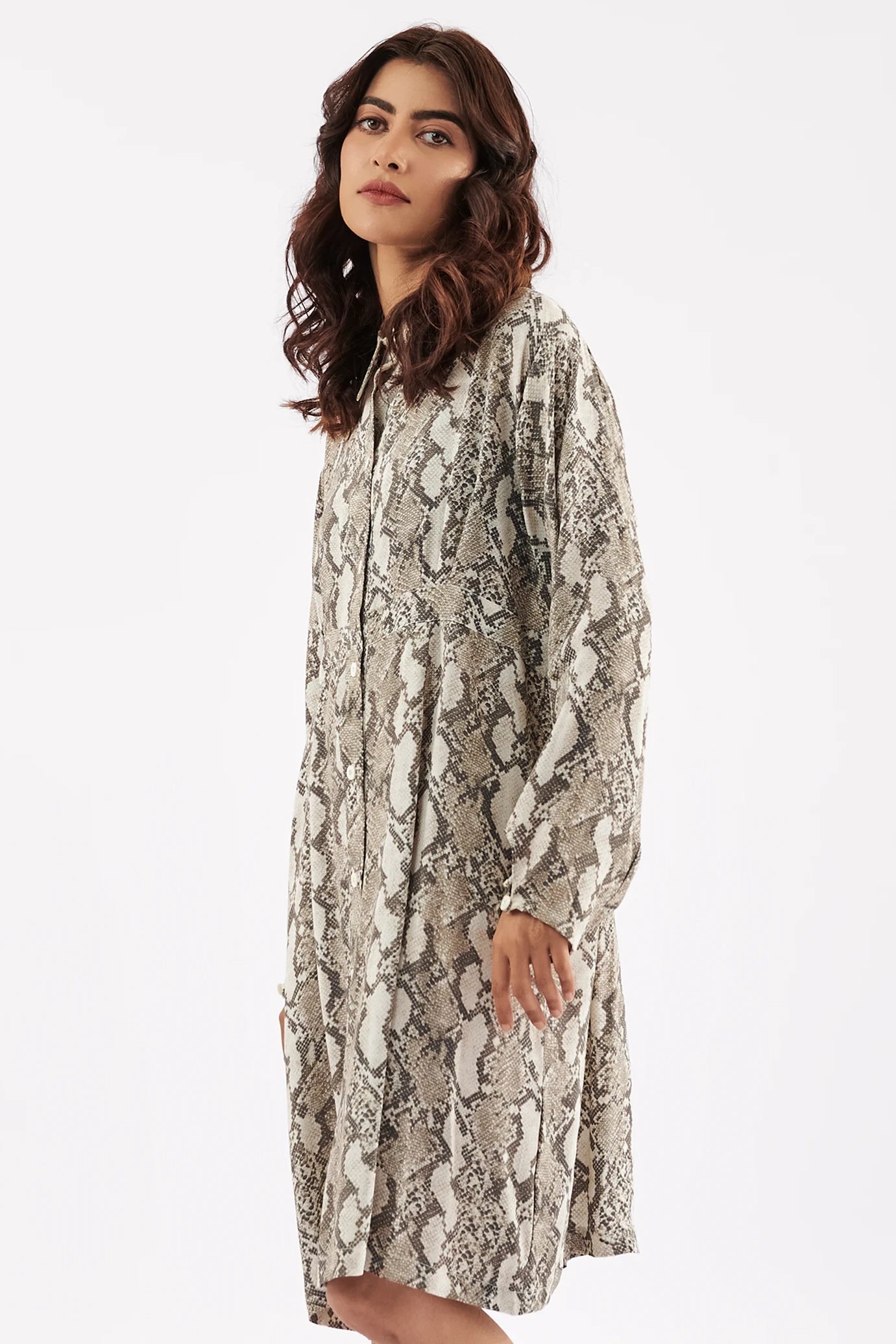 Women's Snake Print Casual Dress