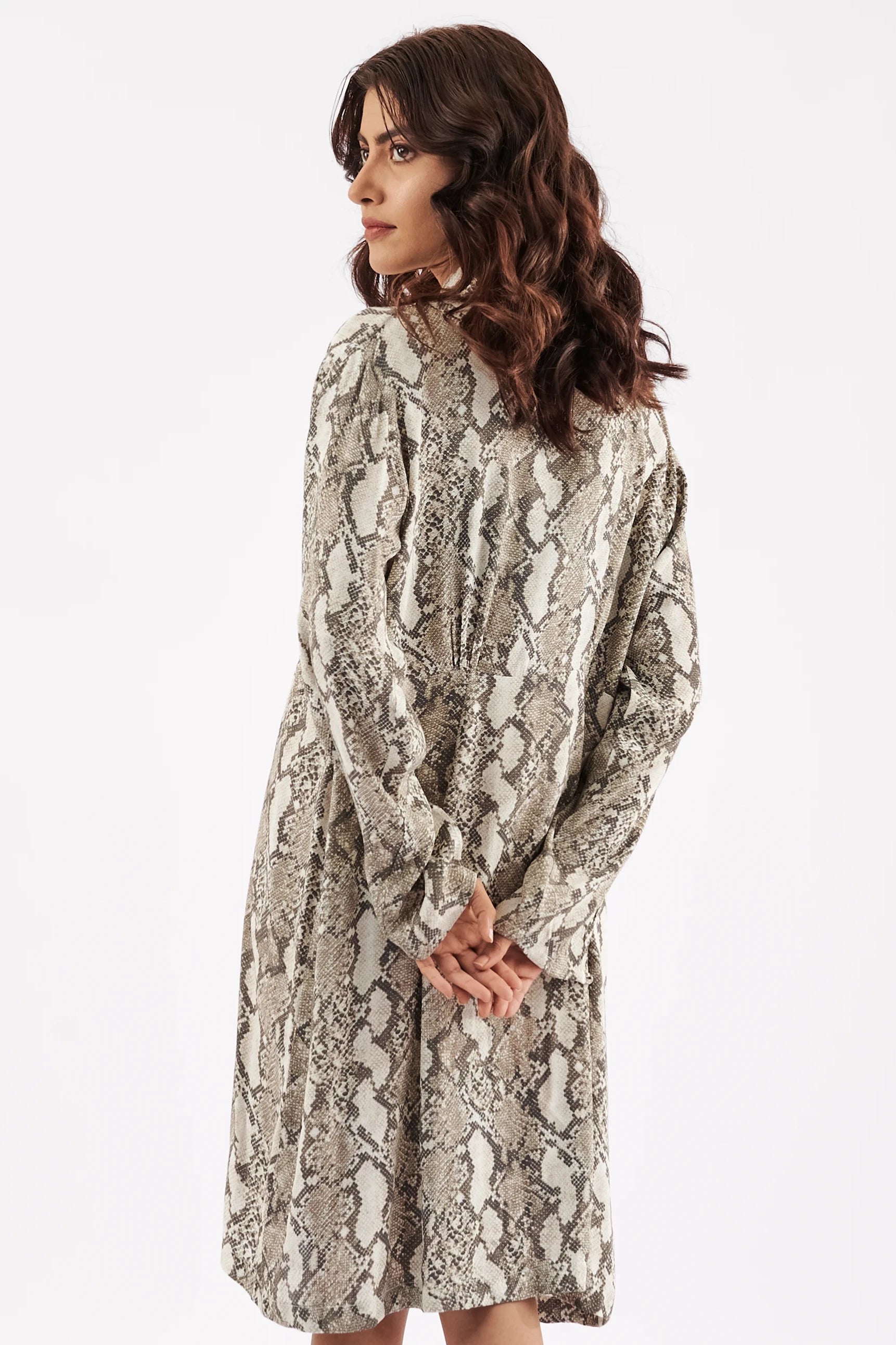 Women's Snake Print Casual Dress