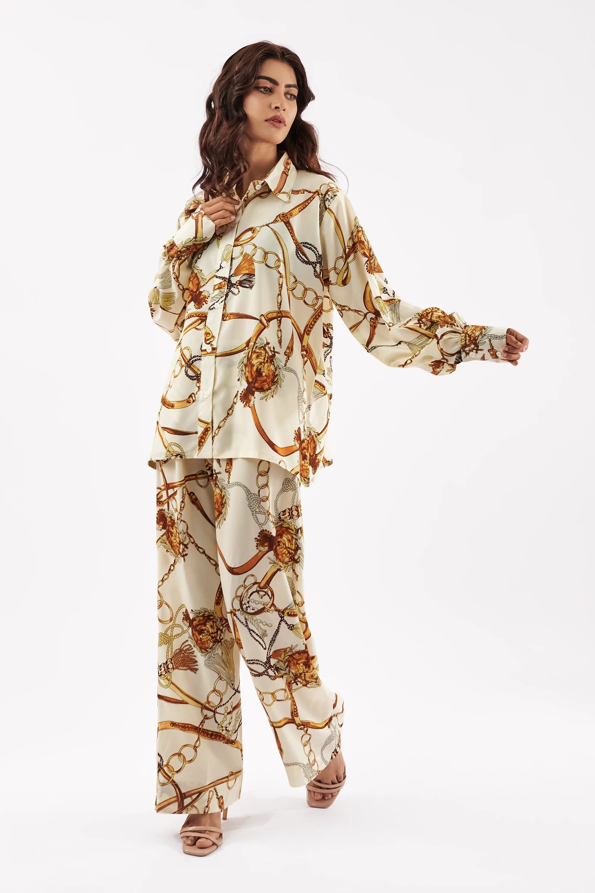 Women's Chain Print Shirt & Trouser