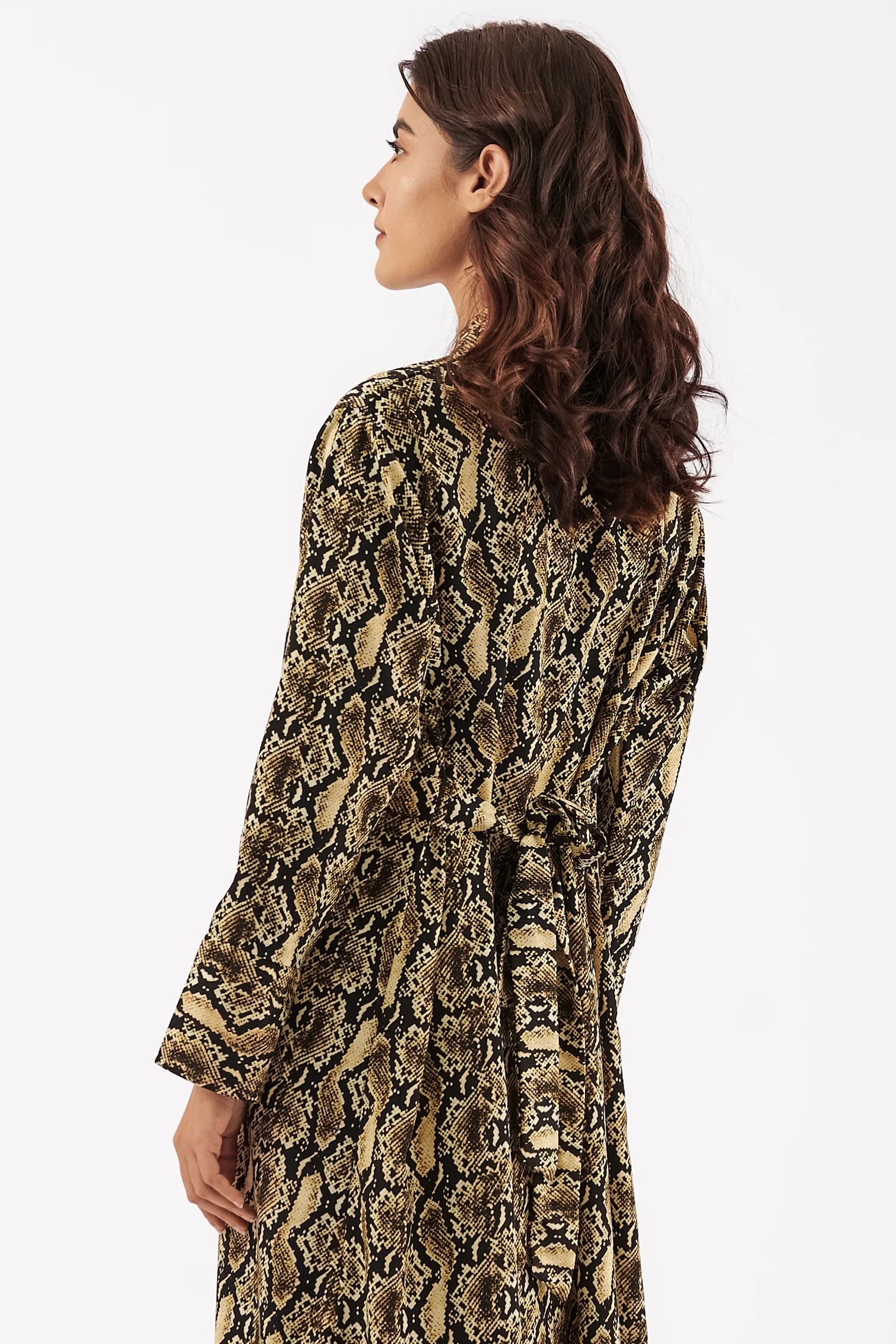 Women's Python Print Button Down Dress