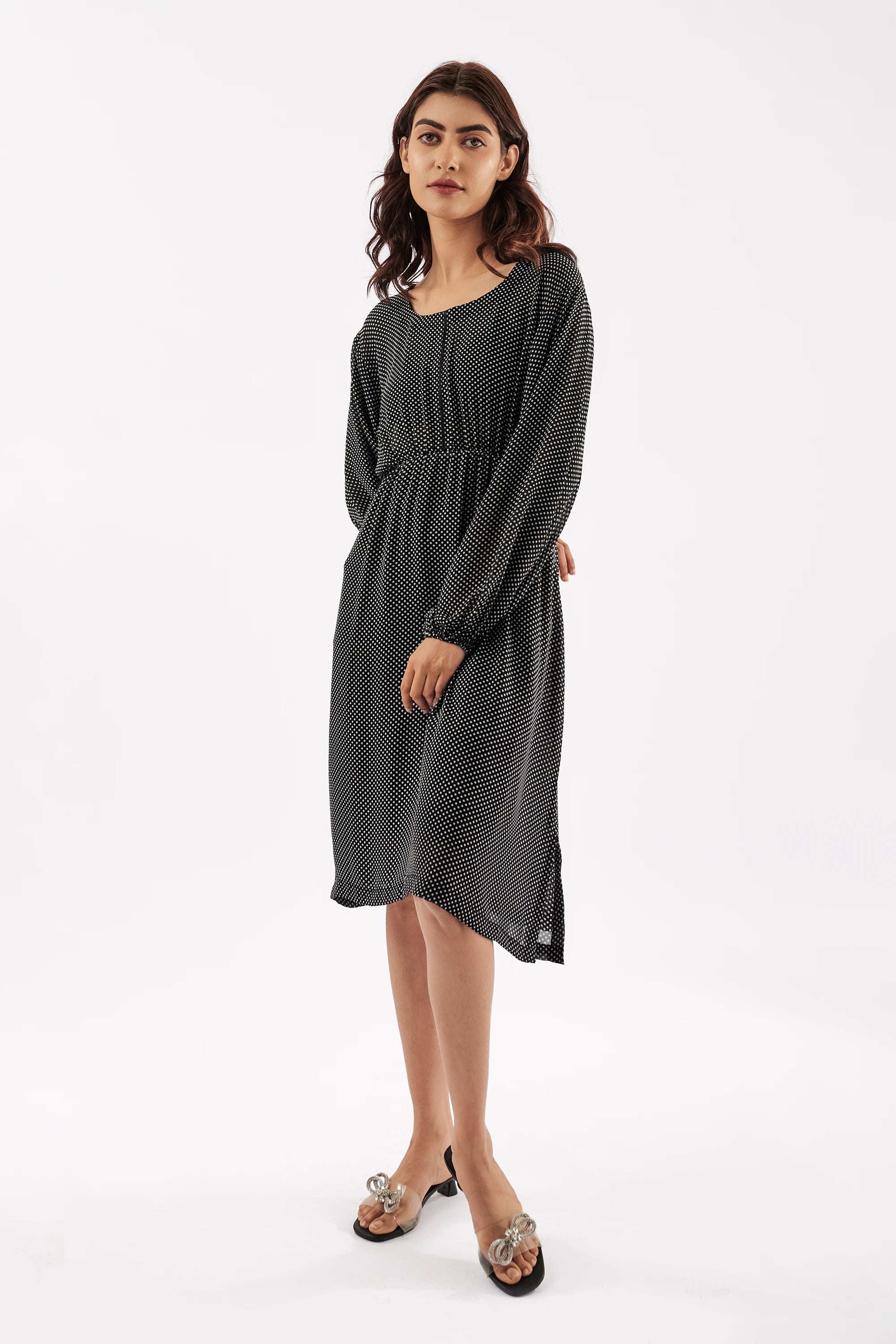 Women's Polka Dot A-Line Dress