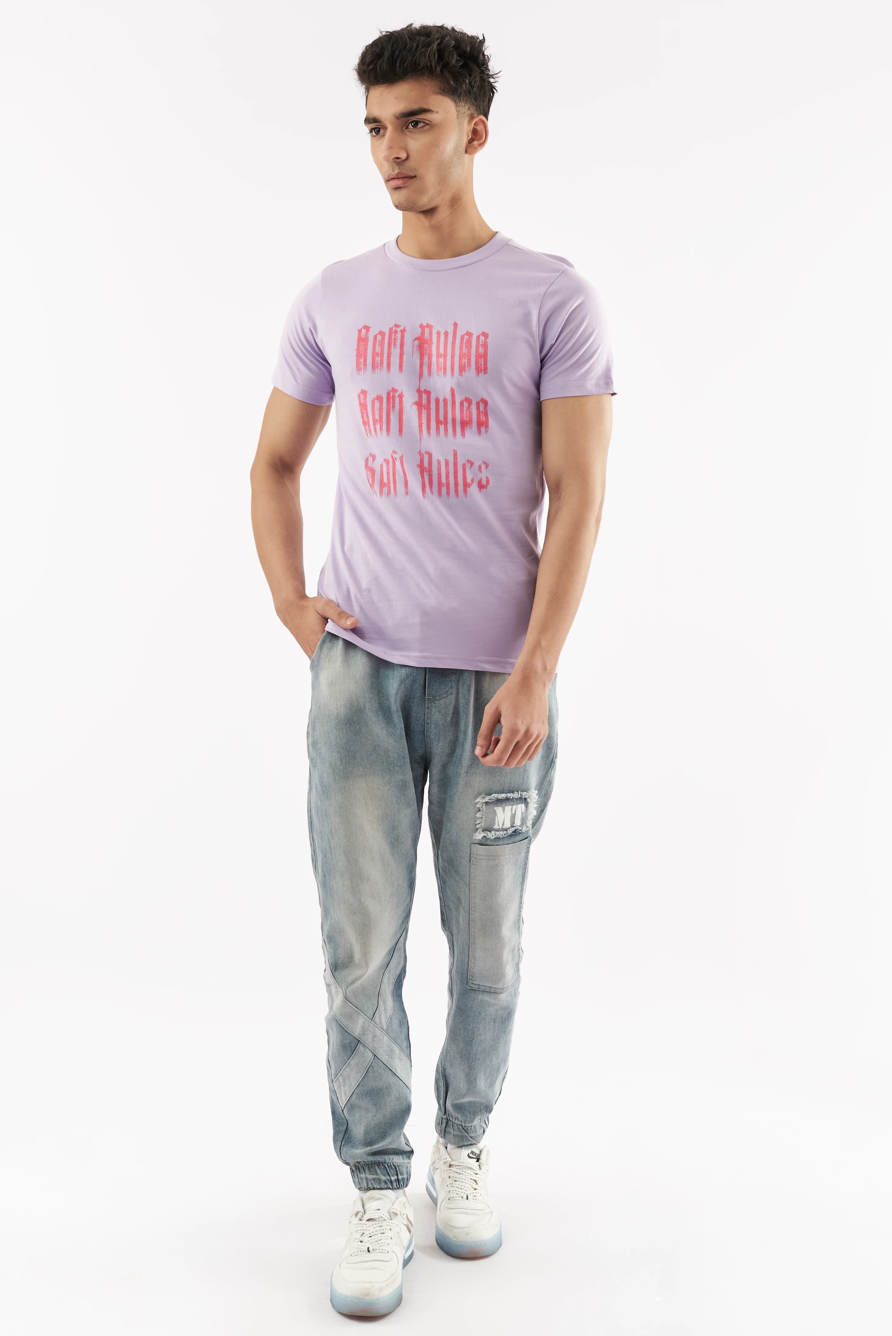 Men's Rules Graphics T-Shirt Purple