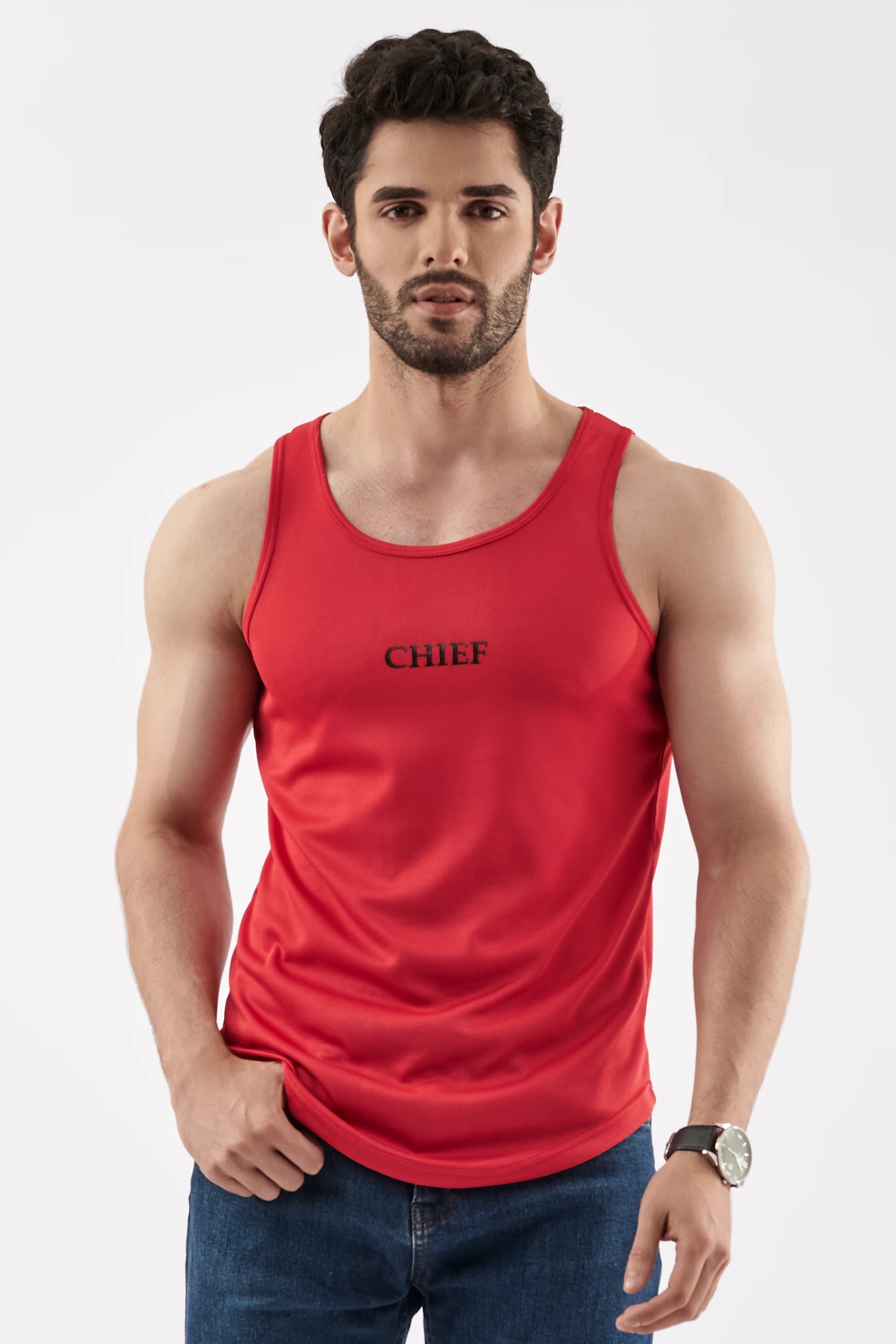 Red tank new arrivals top mens