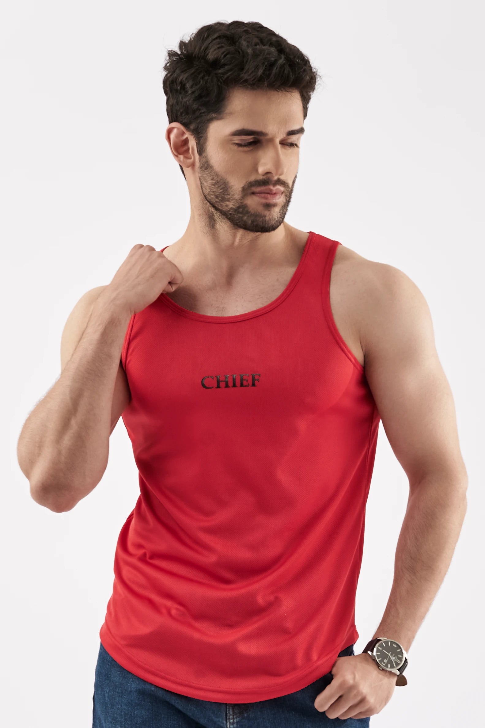 Men's Grip Tank Top Red