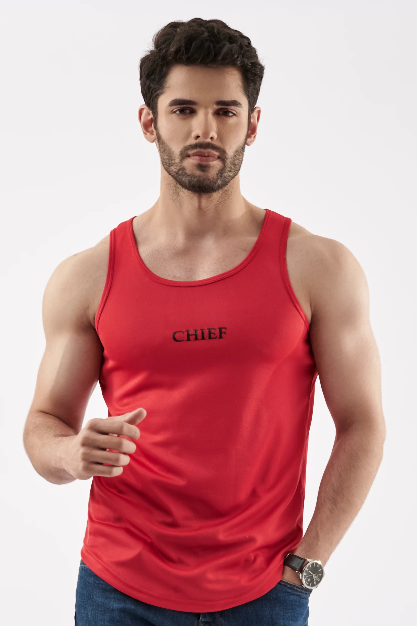 Men's Grip Tank Top Red