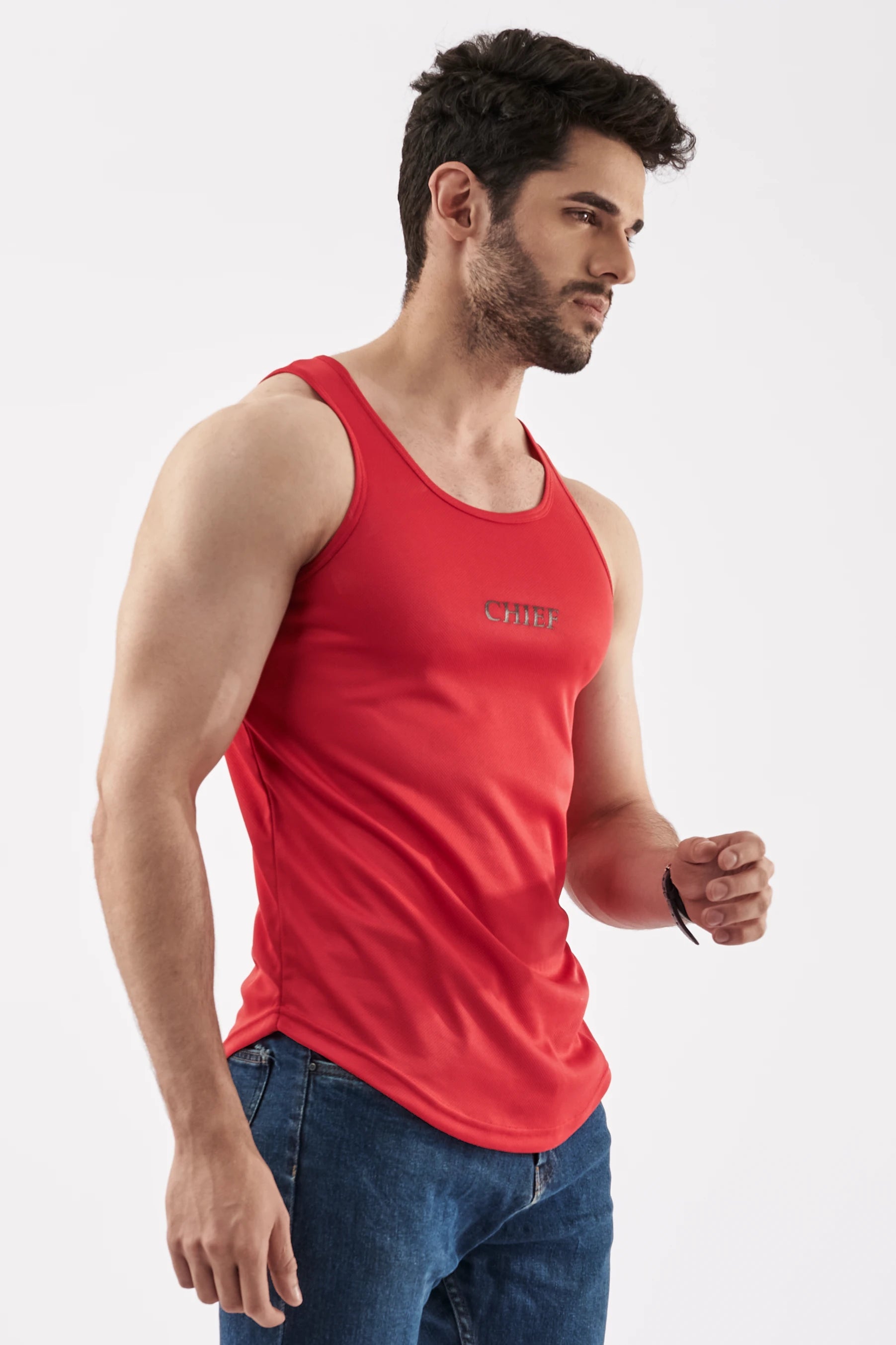 Men's Grip Tank Top Red