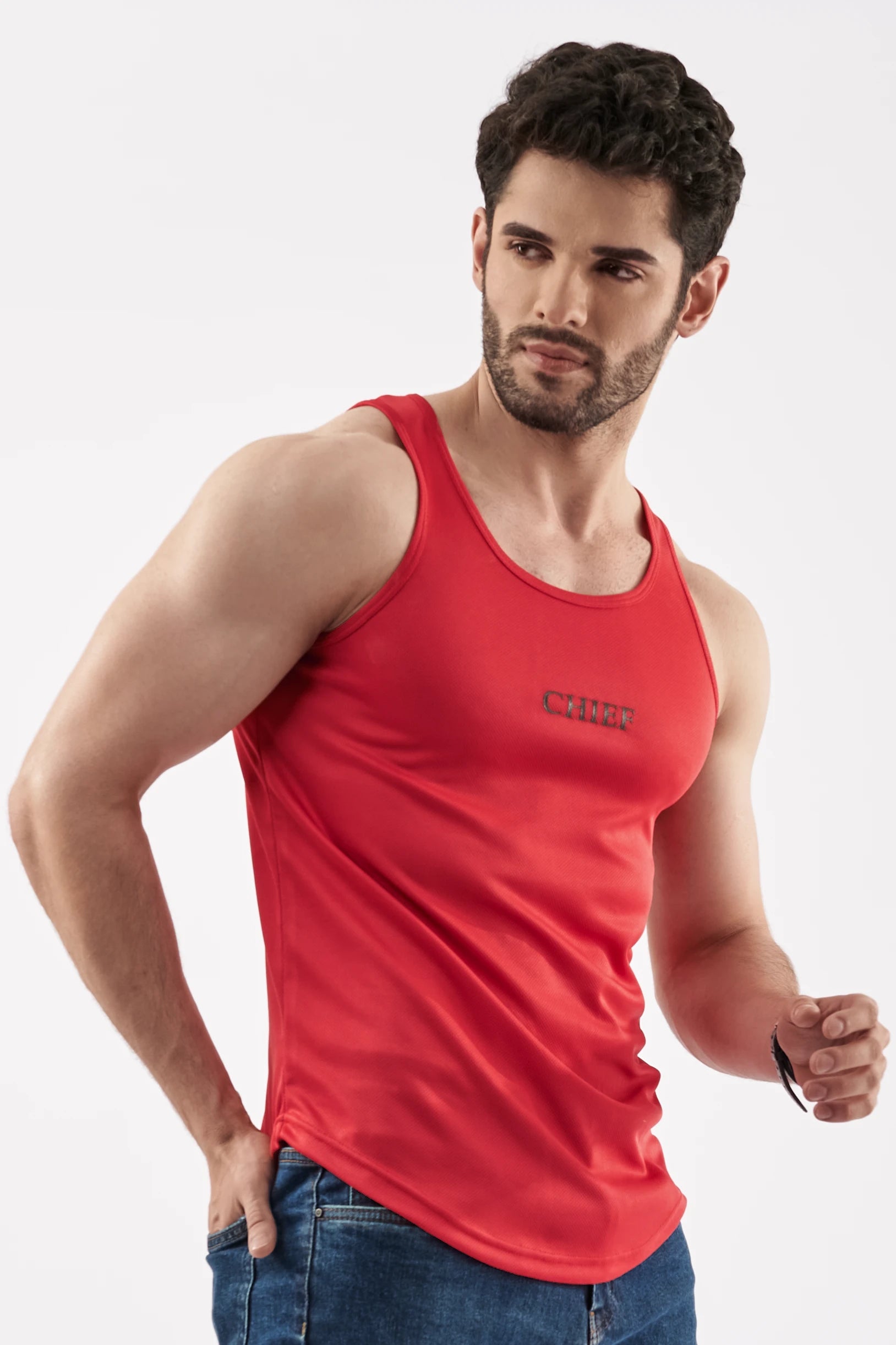 Men's Grip Tank Top Red