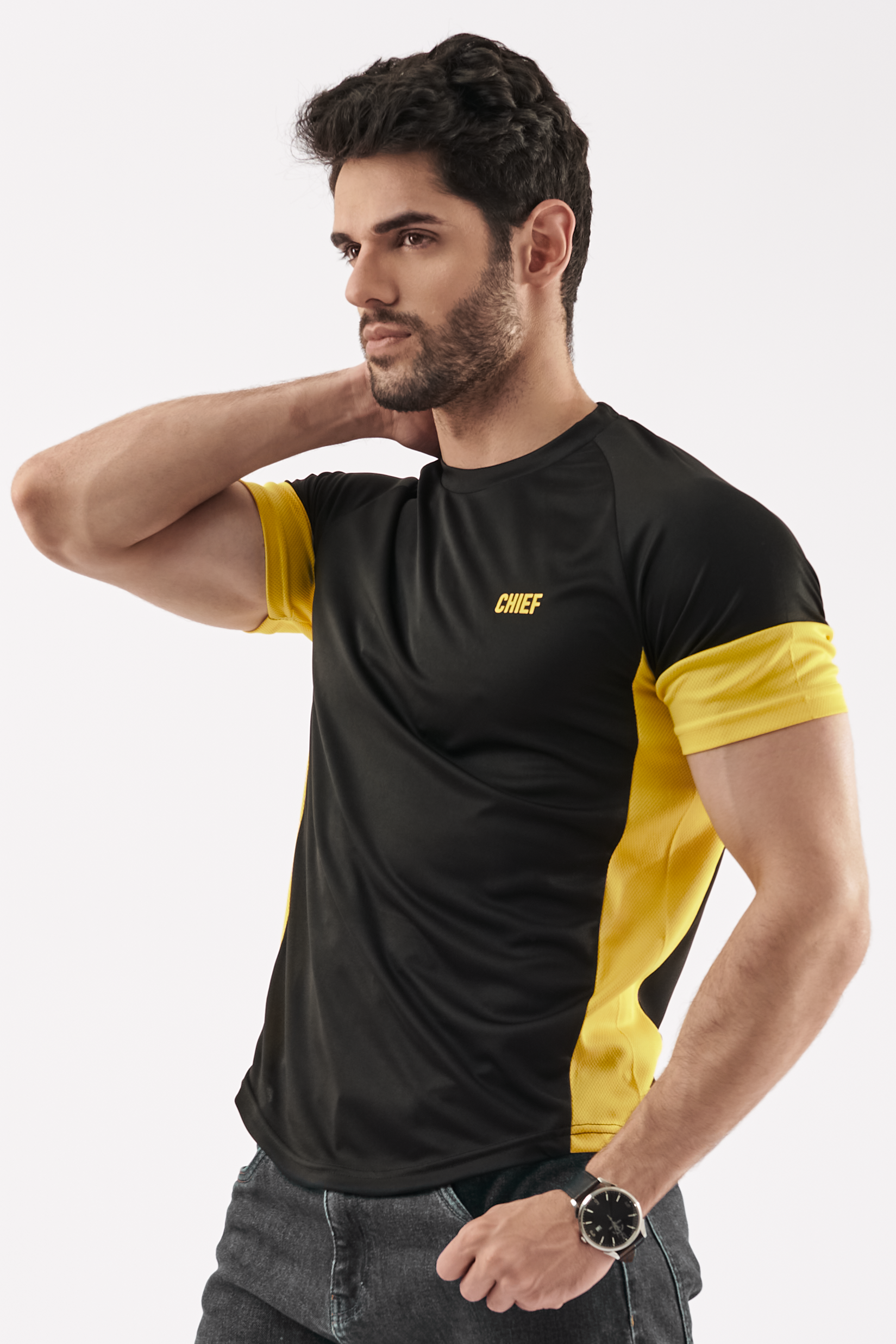 Men's Contrast Performance T-Shirt Black