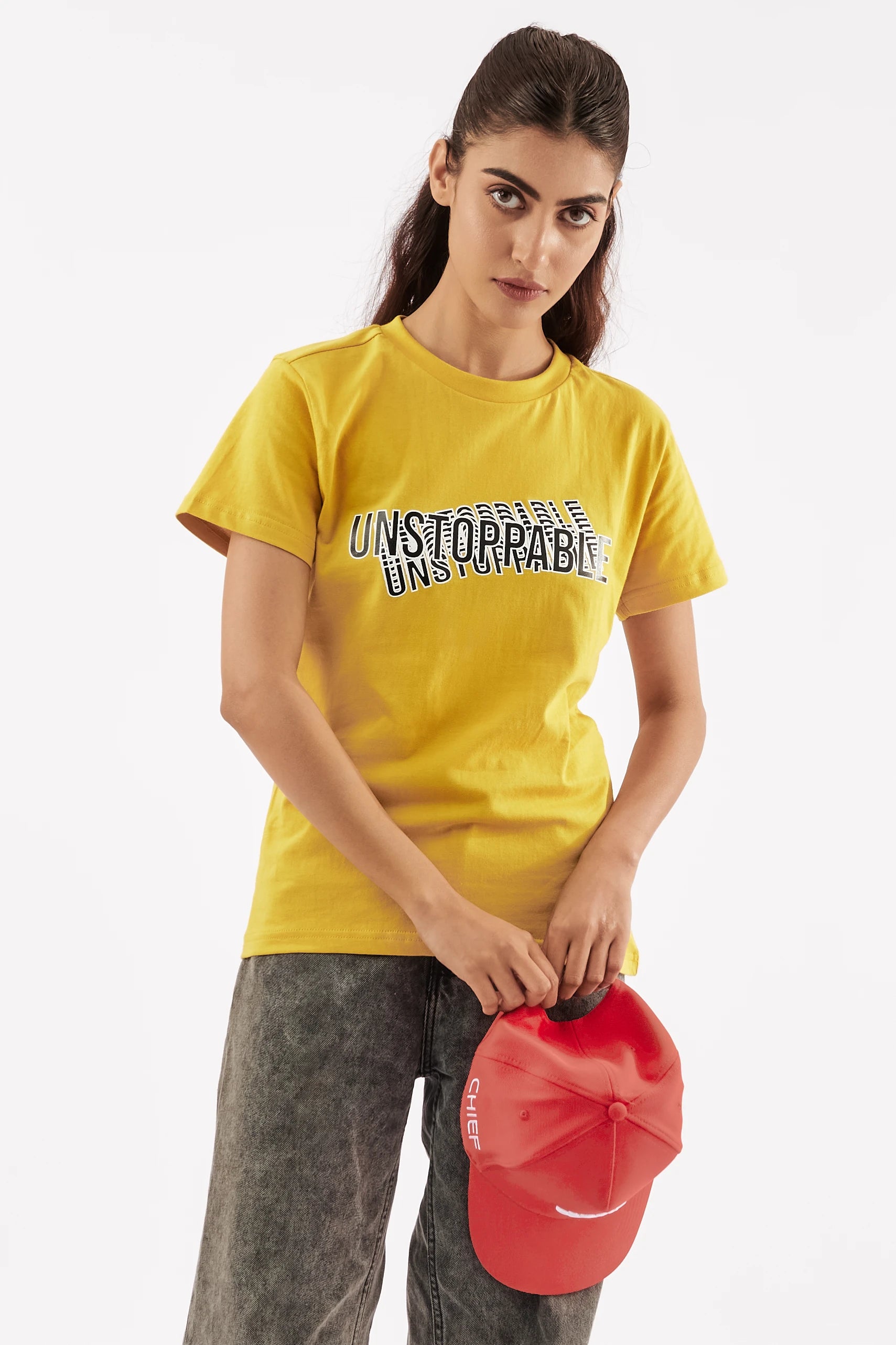 Women's Empowering T-Shirt Mustard
