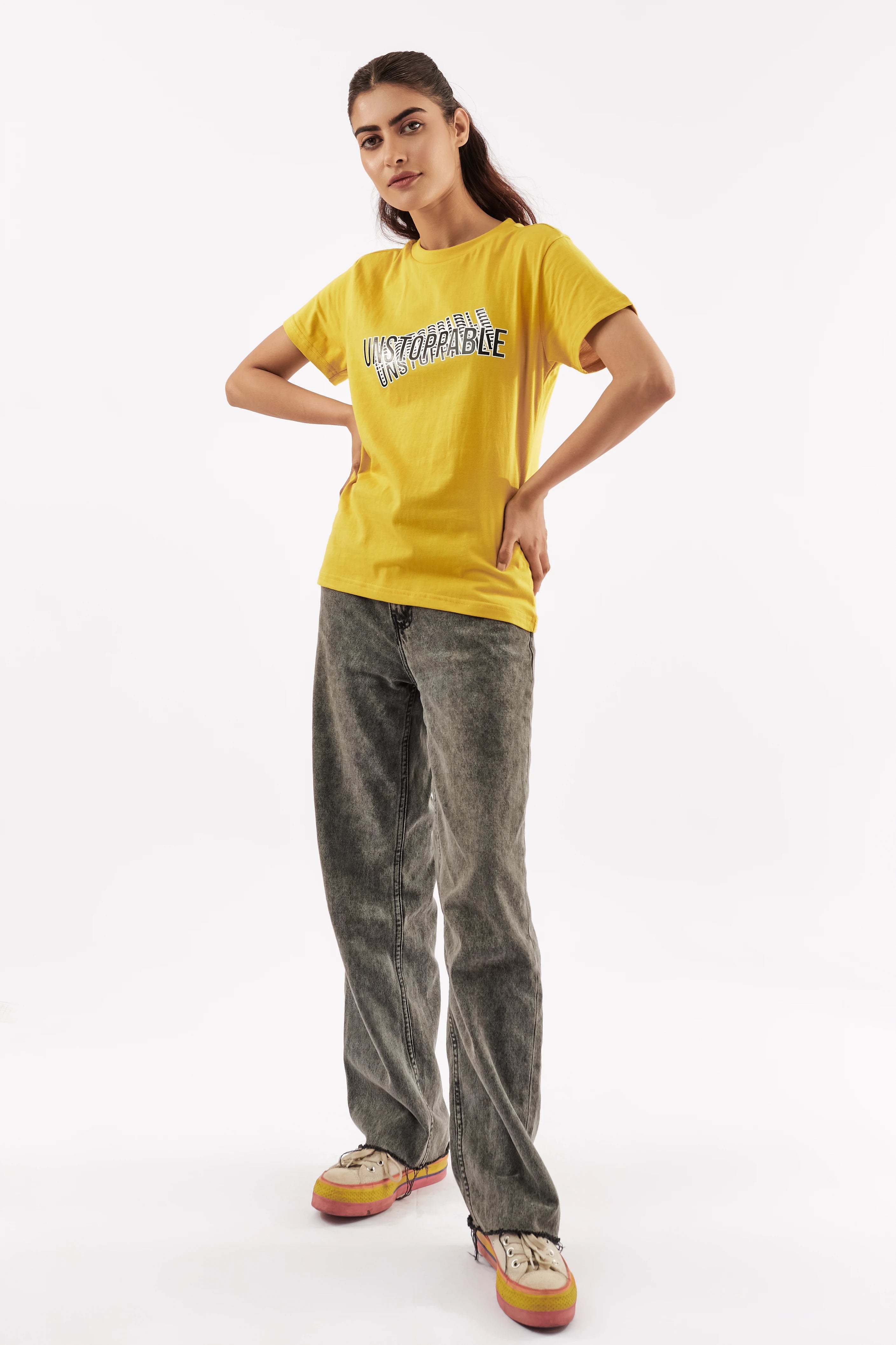 Women's Empowering T-Shirt Mustard