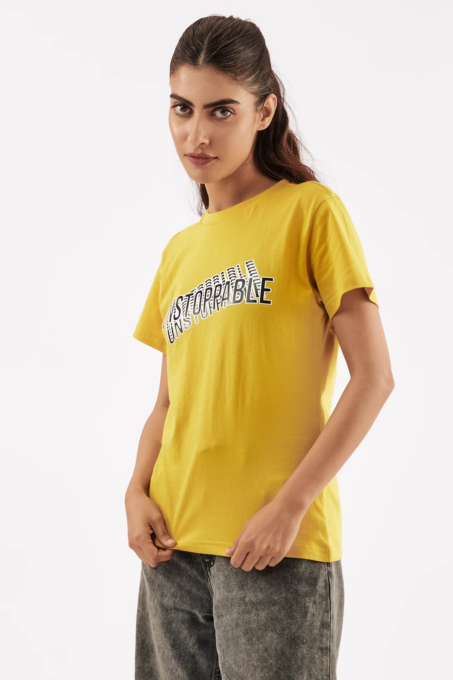 Women's Empowering T-Shirt Mustard