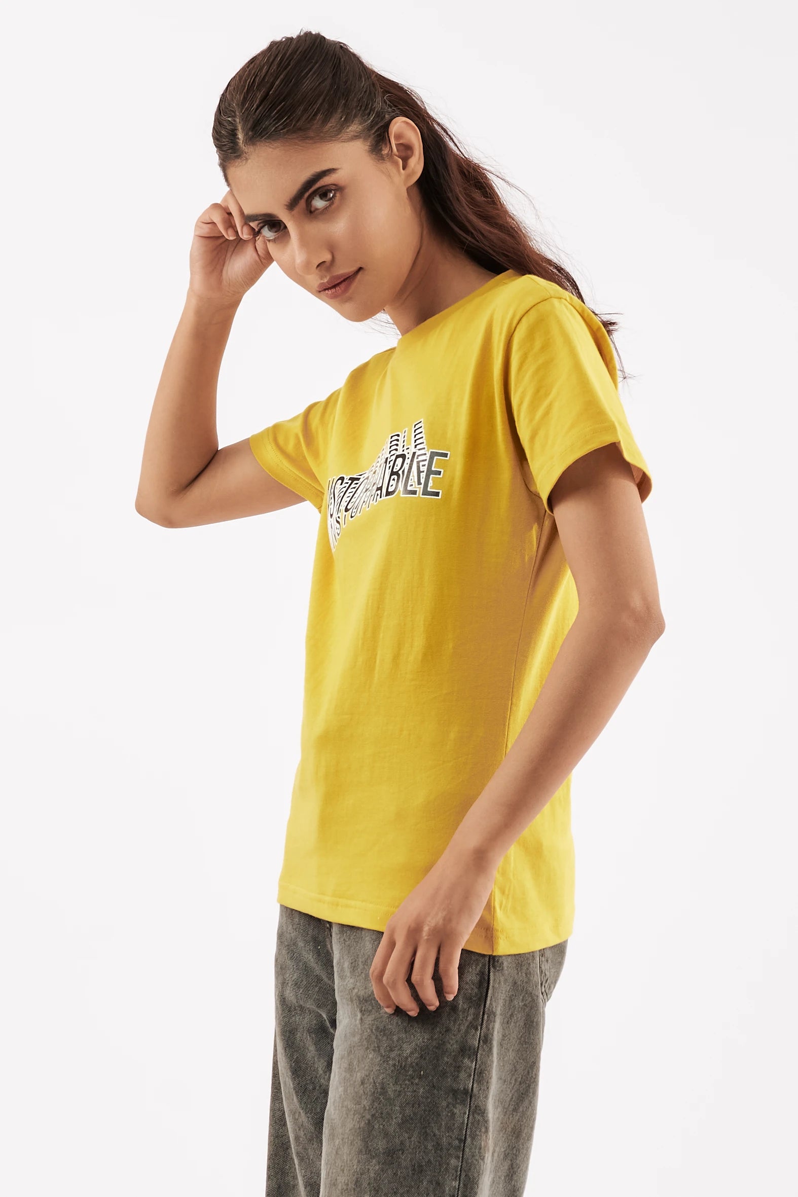 Women's Empowering T-Shirt Mustard