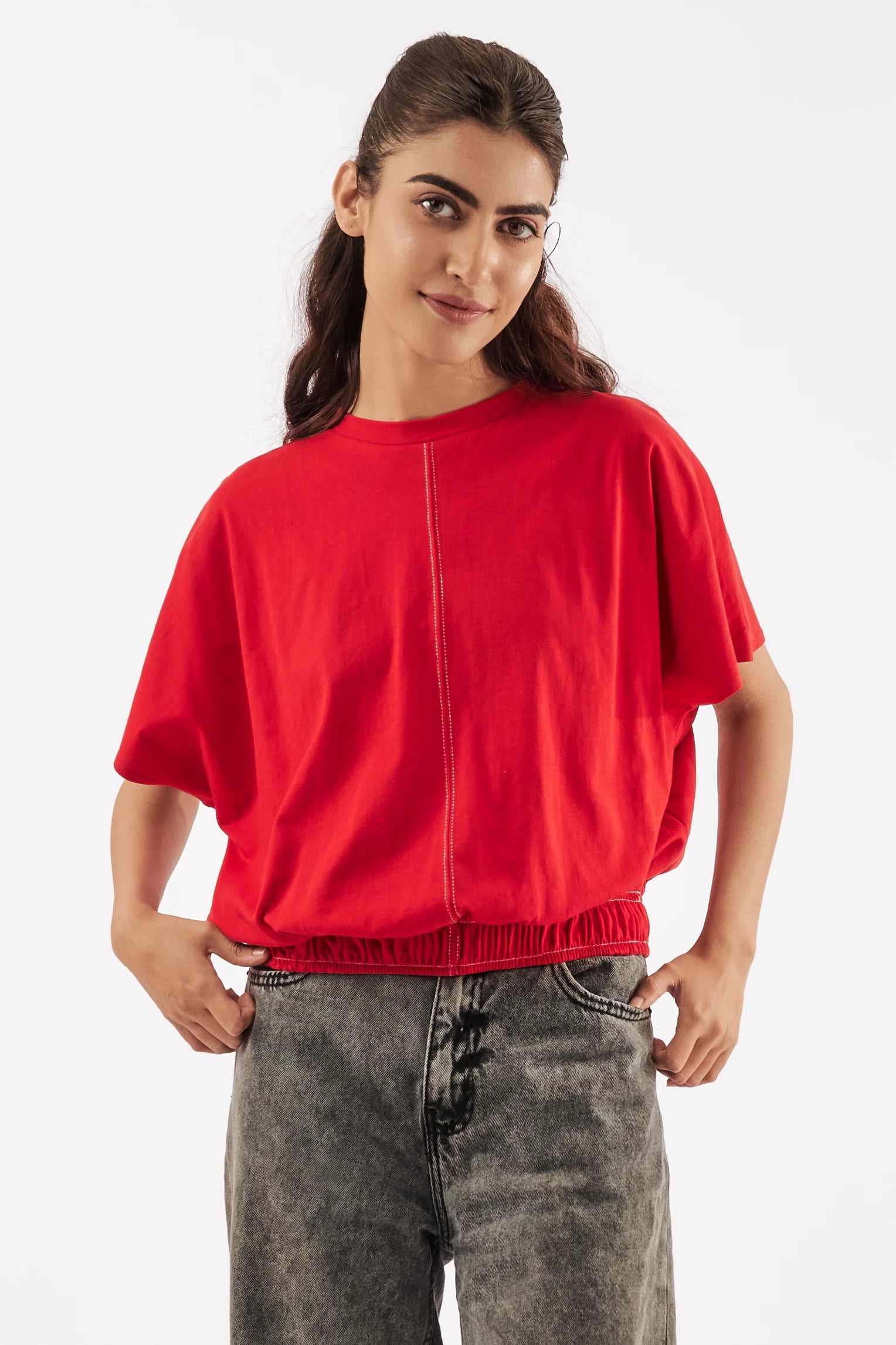 Women's Relaxed Crop Gypsy Red