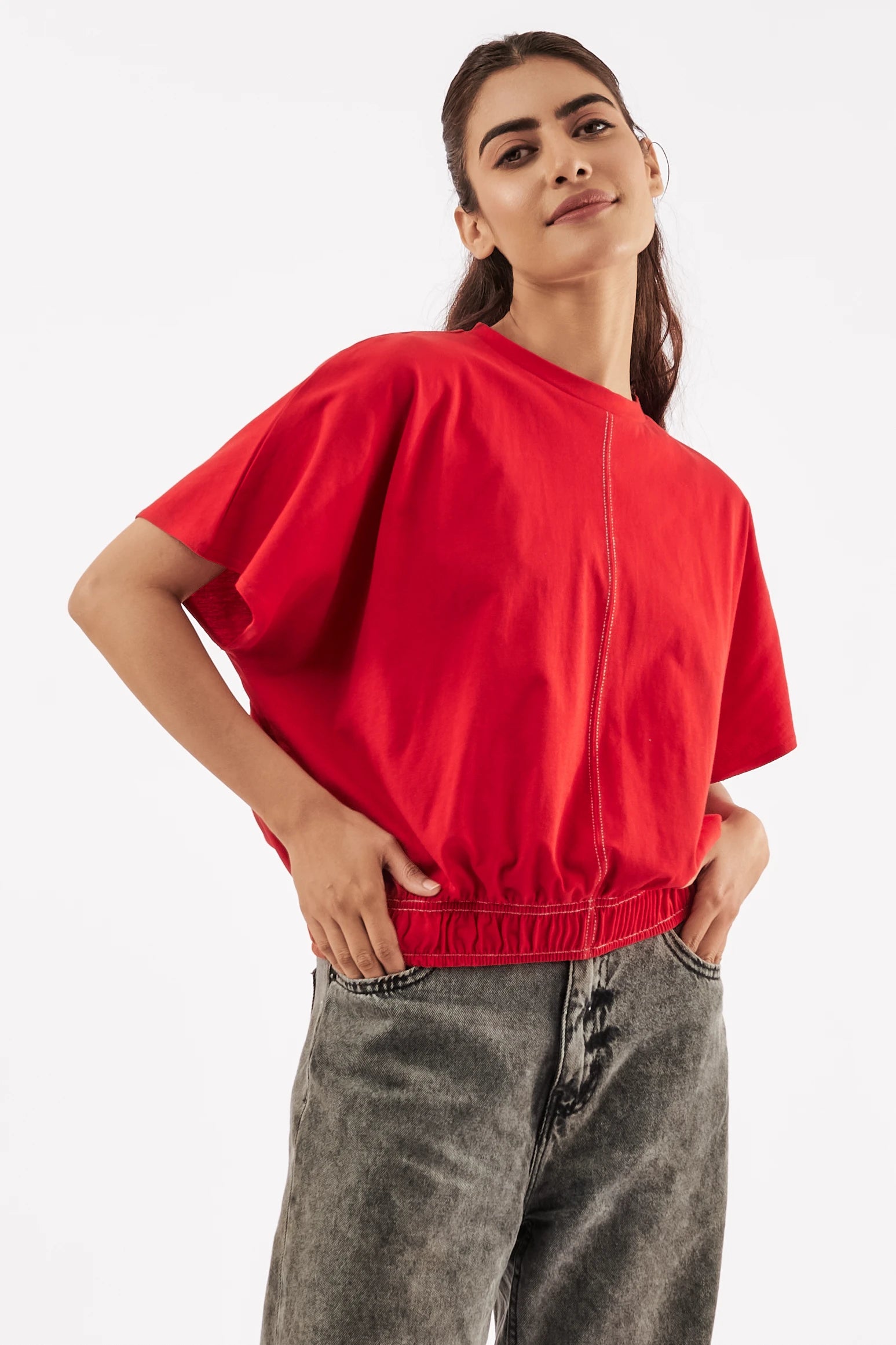 Women's Relaxed Crop Gypsy Red