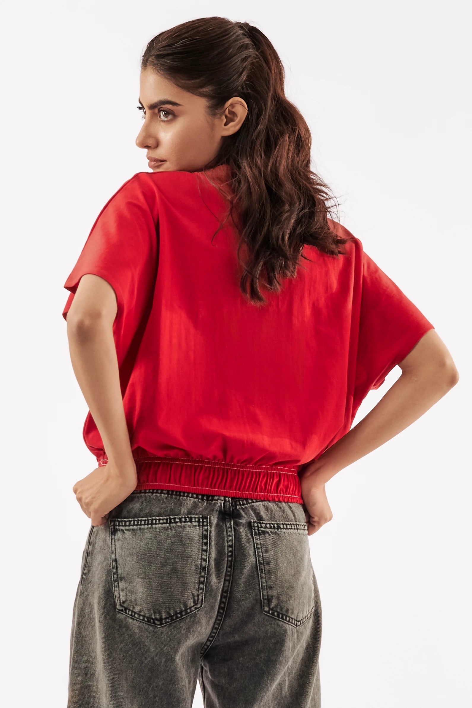 Women's Relaxed Crop Gypsy Red