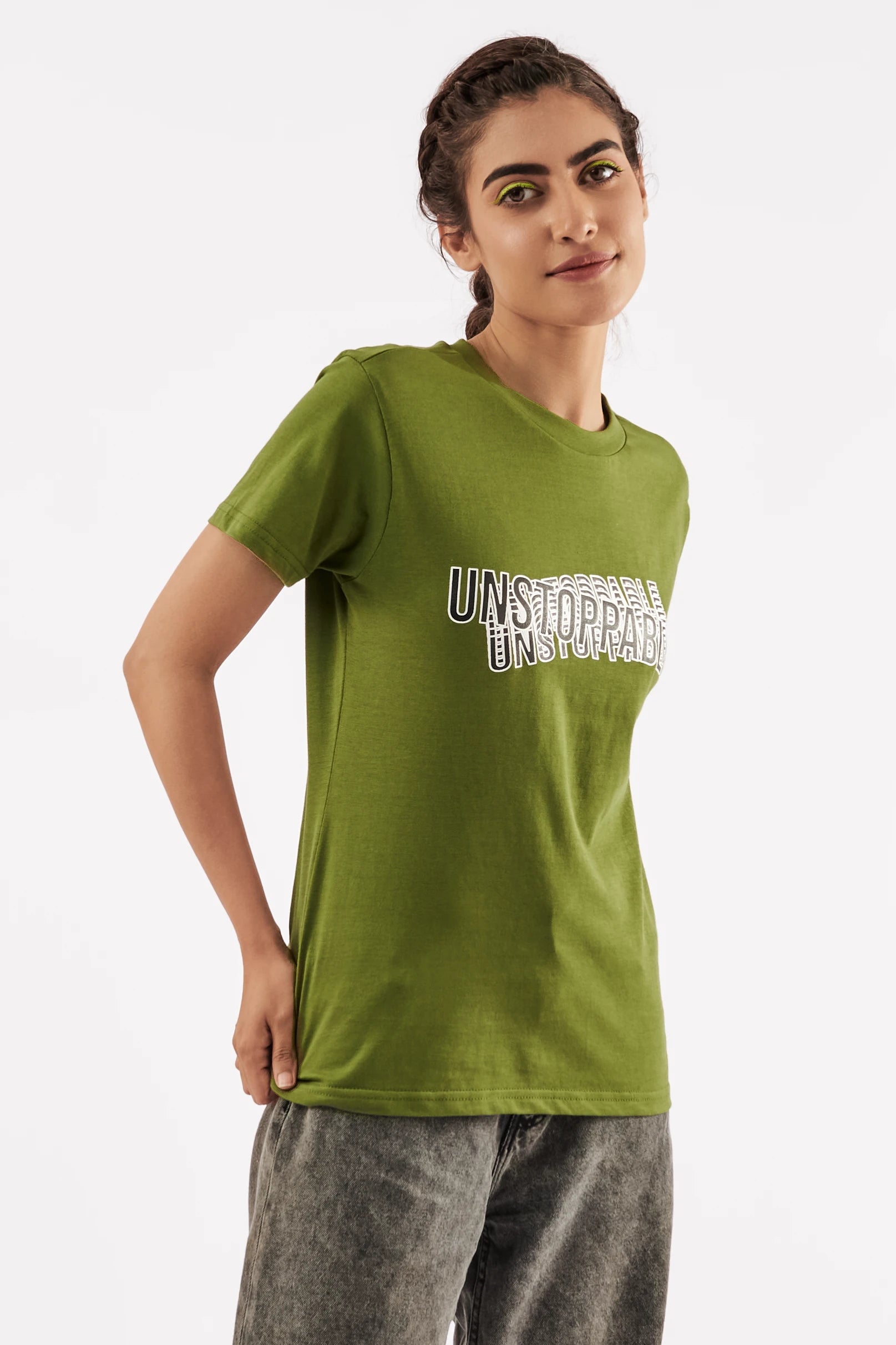 Women's Empowering T-Shirt Olive Green