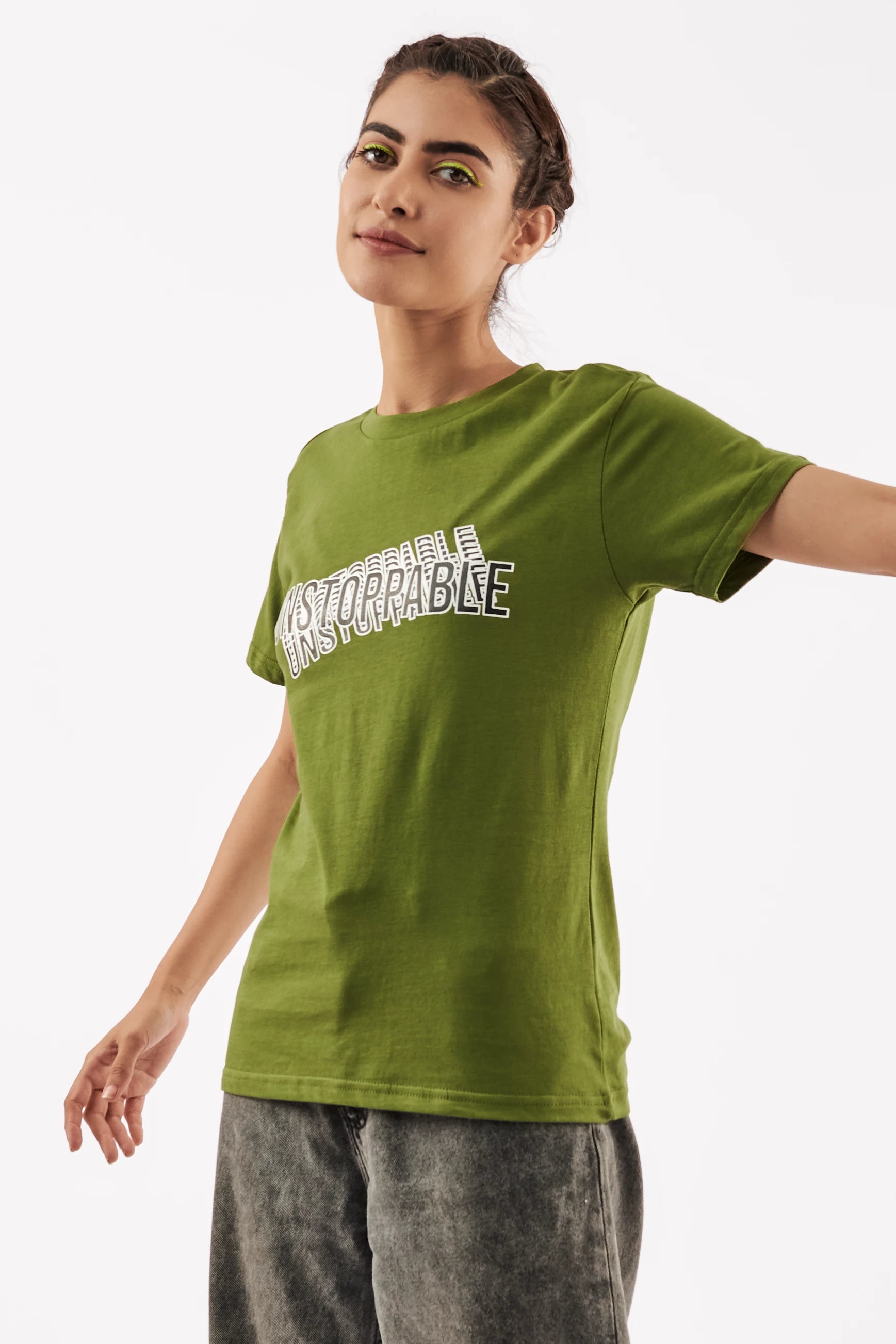 Women's Empowering T-Shirt Olive Green