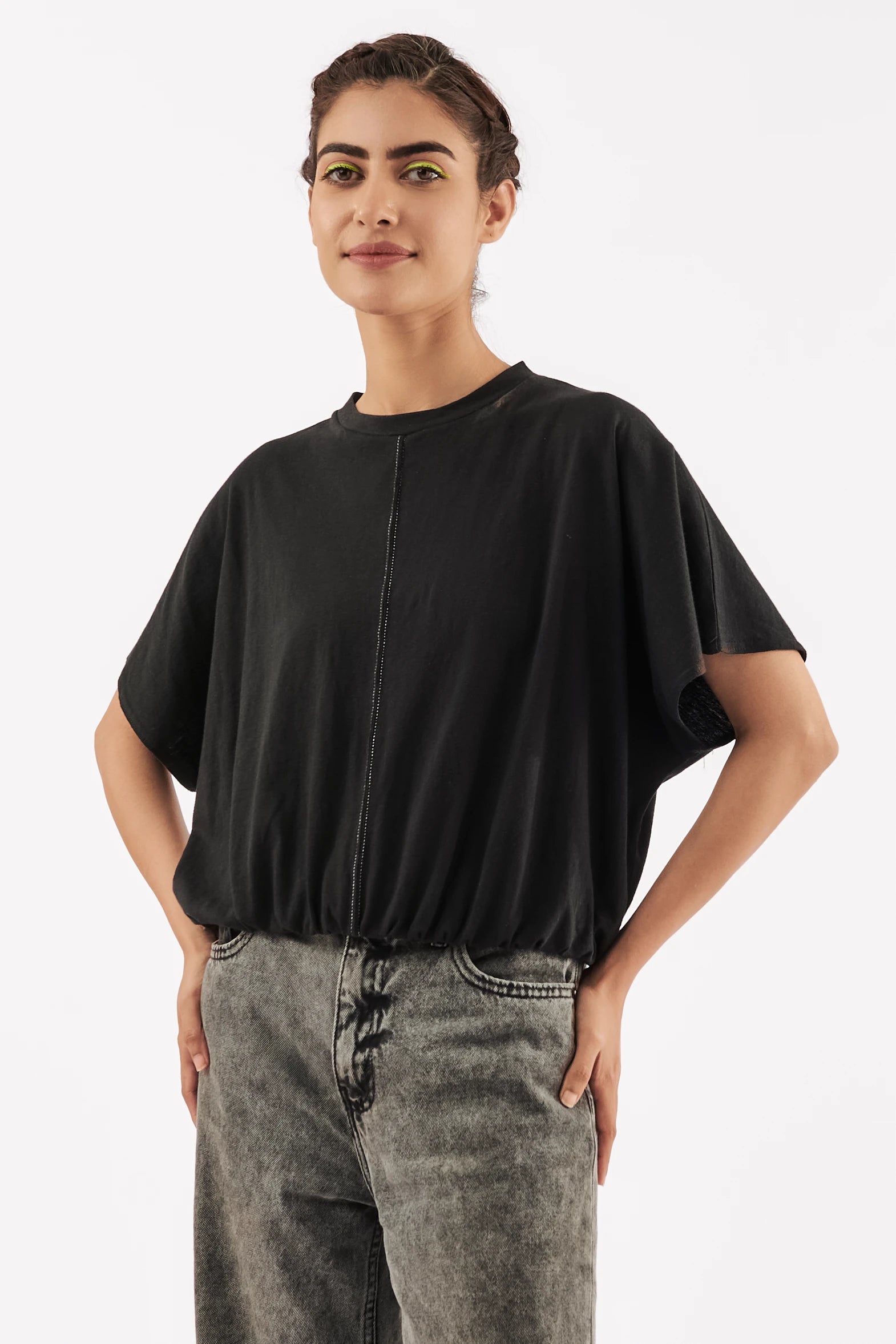 Women's Relaxed Crop Gypsy Black