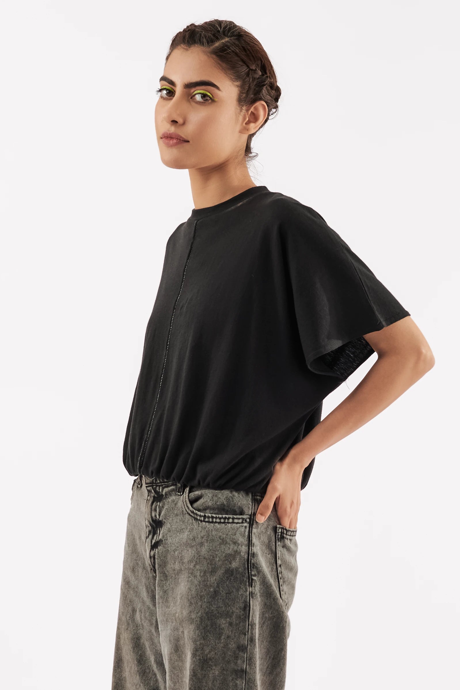 Women's Relaxed Crop Gypsy Black