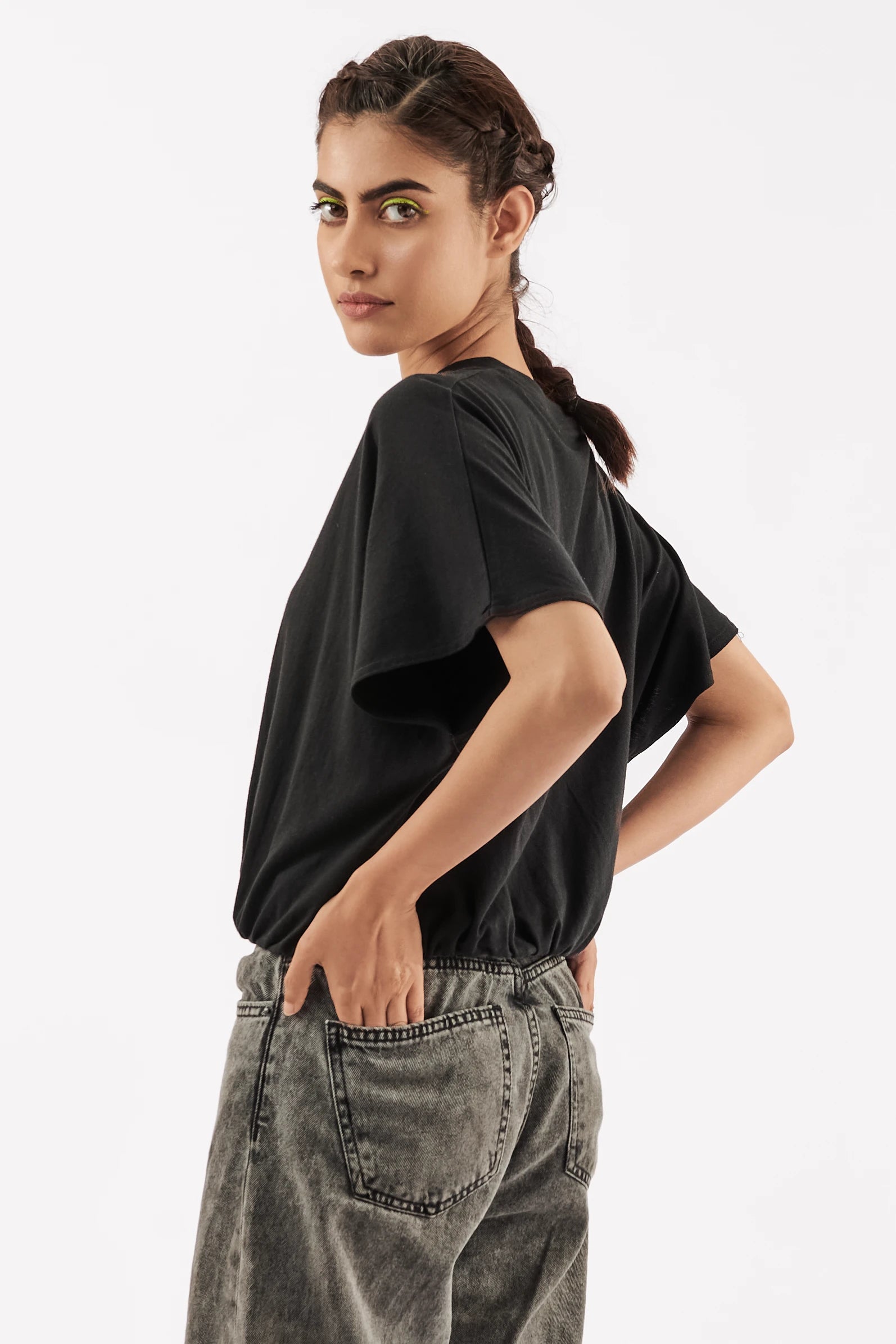 Women's Relaxed Crop Gypsy Black
