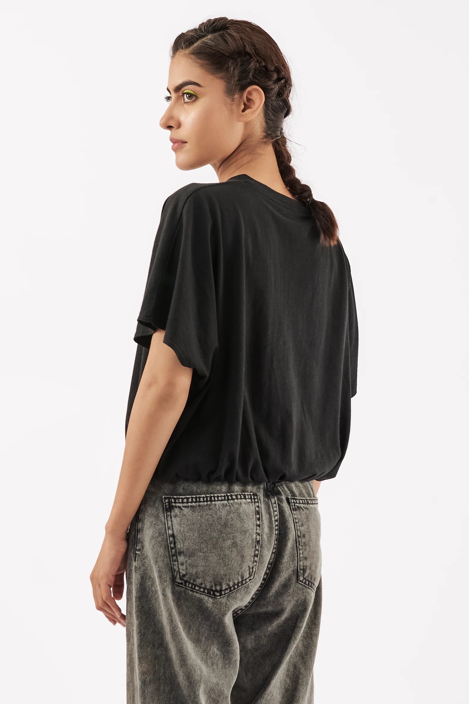 Women's Relaxed Crop Gypsy Black