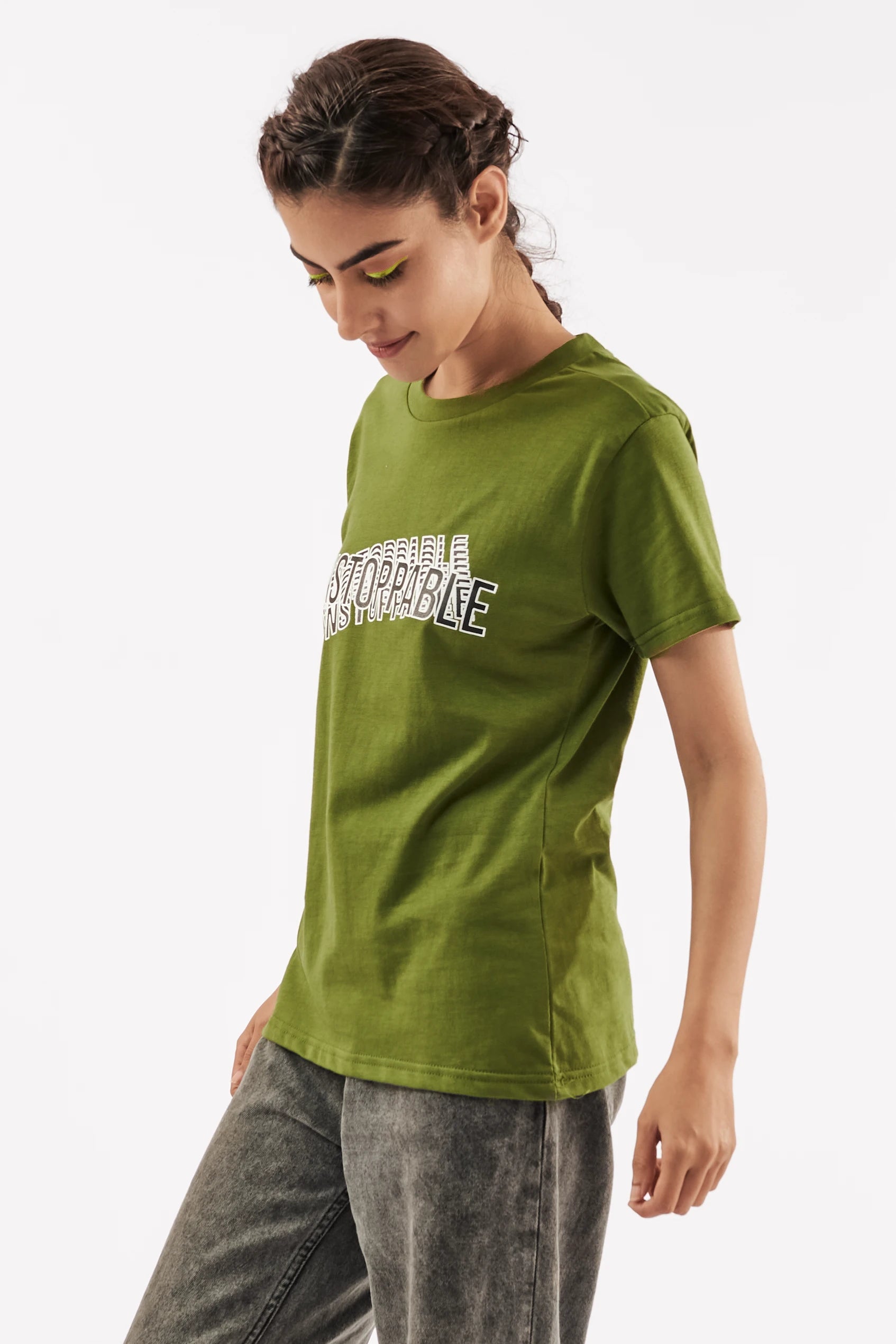 Women's Empowering T-Shirt Olive Green