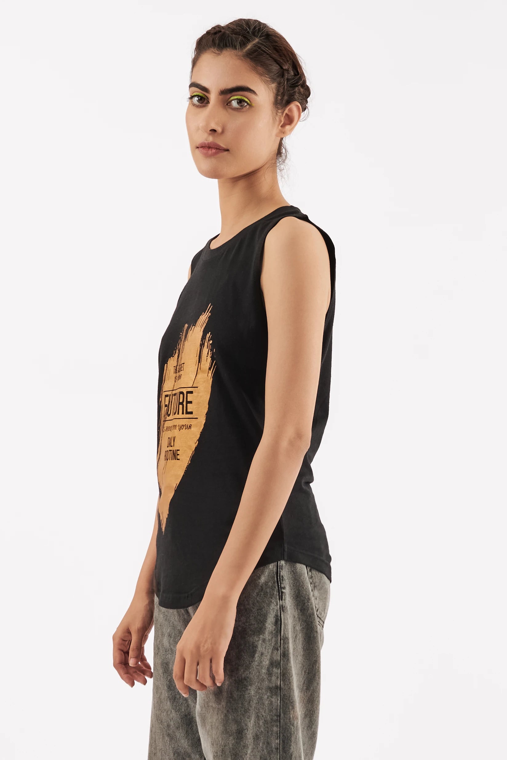 Women's Graphic Tank Top Black