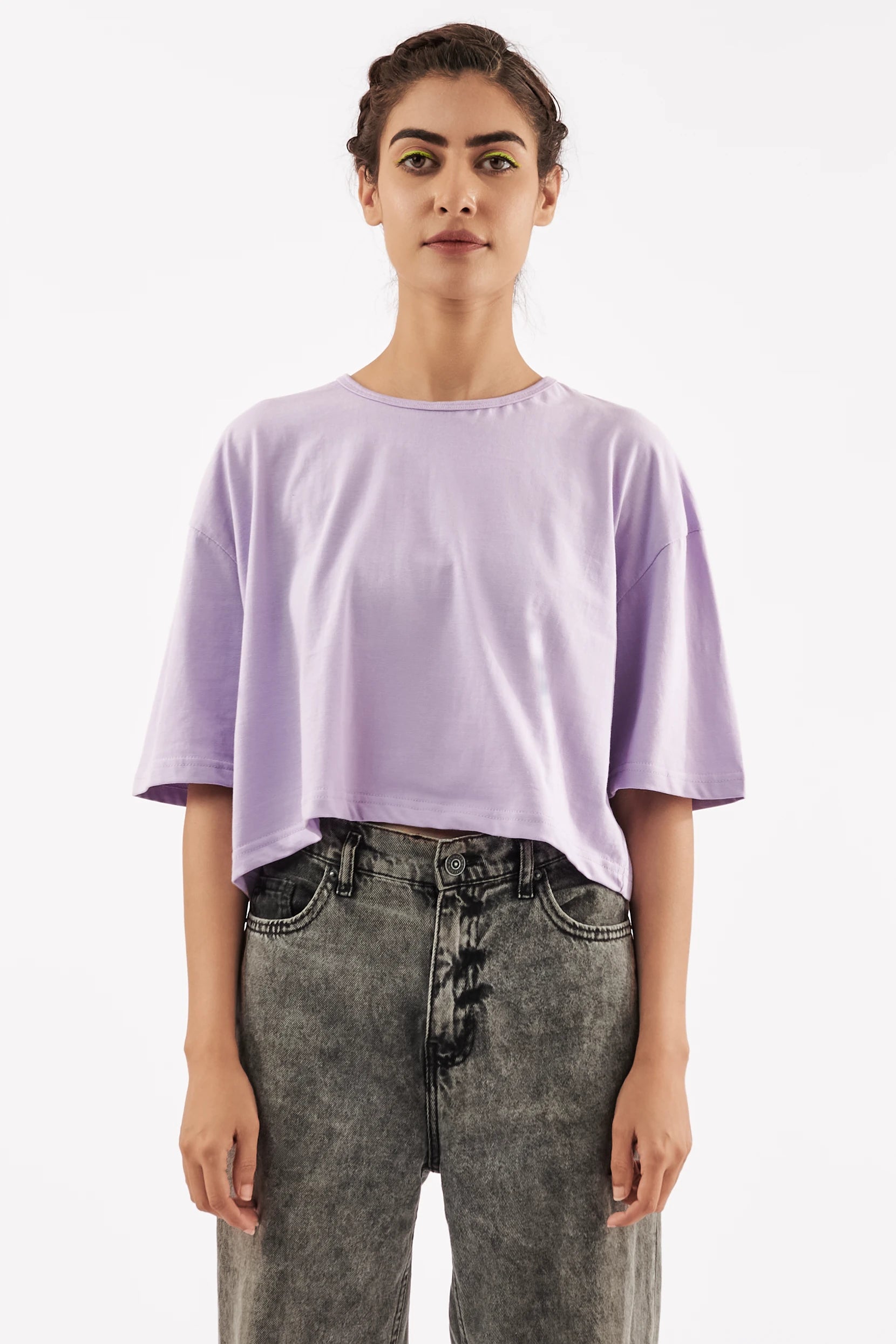 Women's Relaxed Crop Top Purple