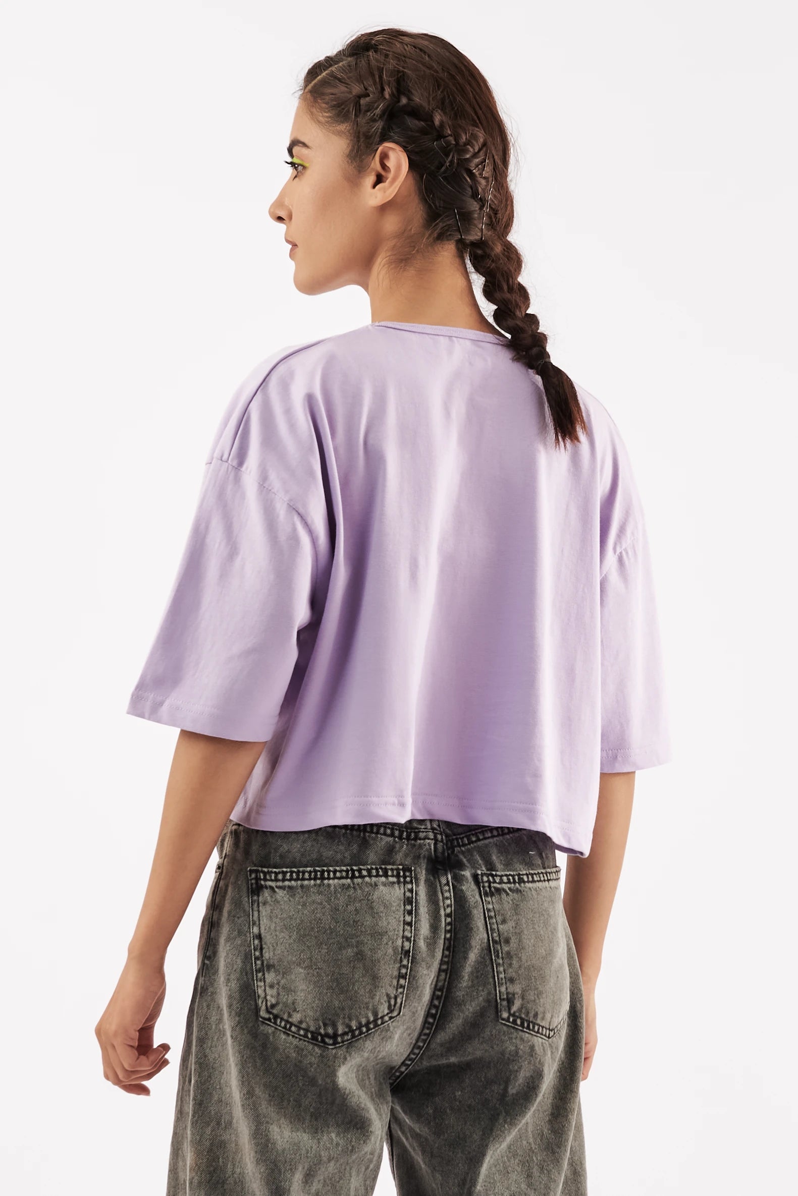 Women's Relaxed Crop Top Purple
