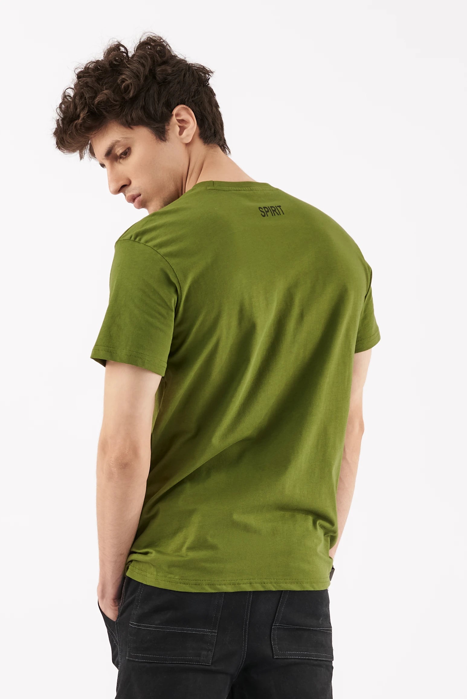 Men's Crew Neck T-Shirt Olive Green