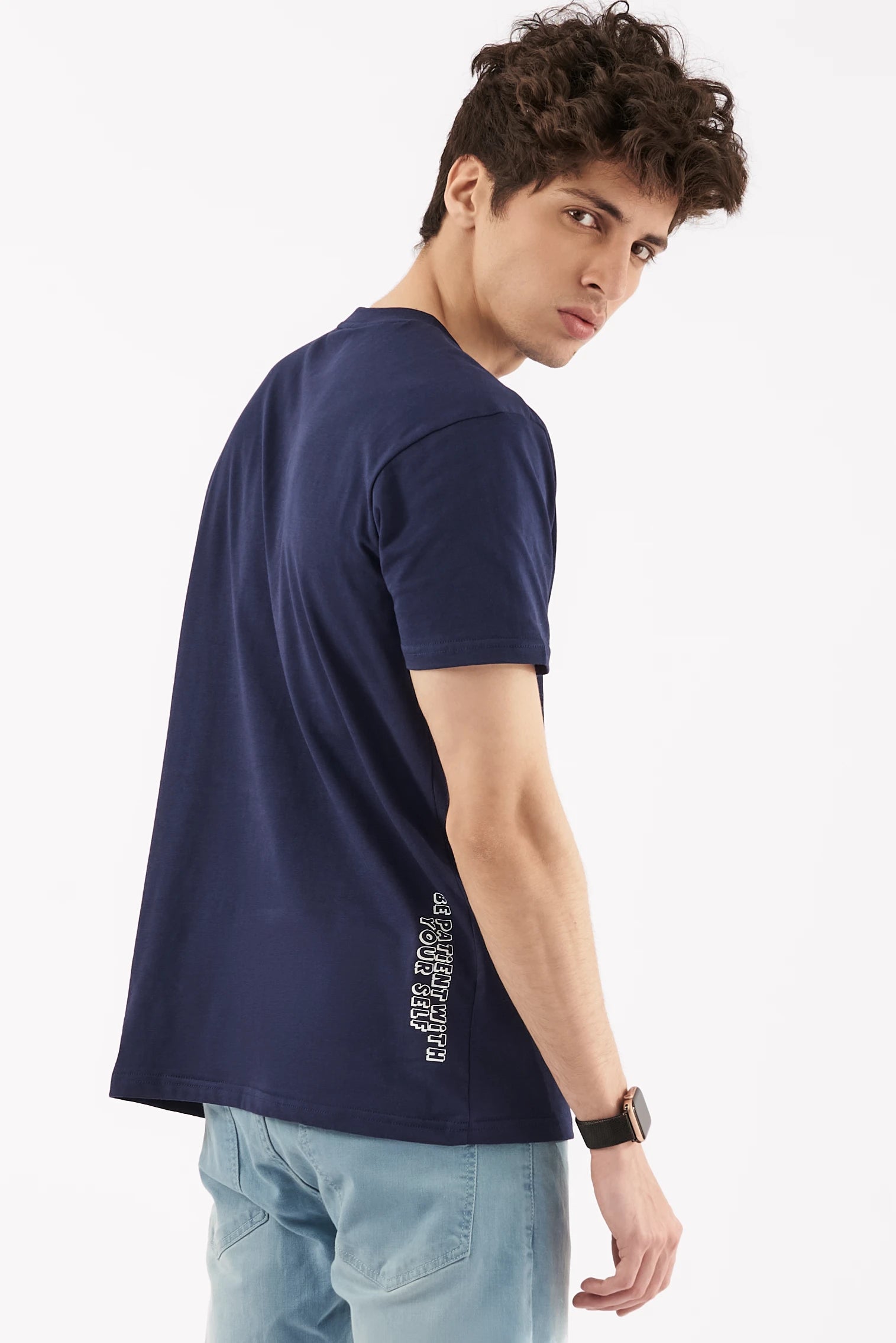 Men's Forbearance Graphic T-Shirt Blue