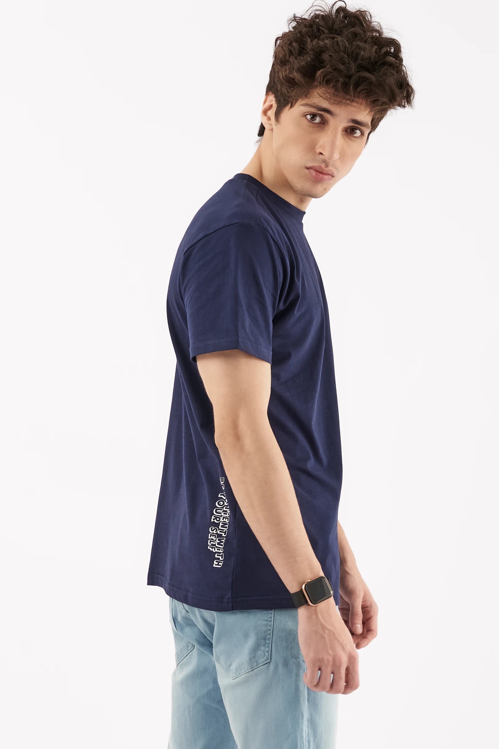 Men's Forbearance Graphic T-Shirt Blue
