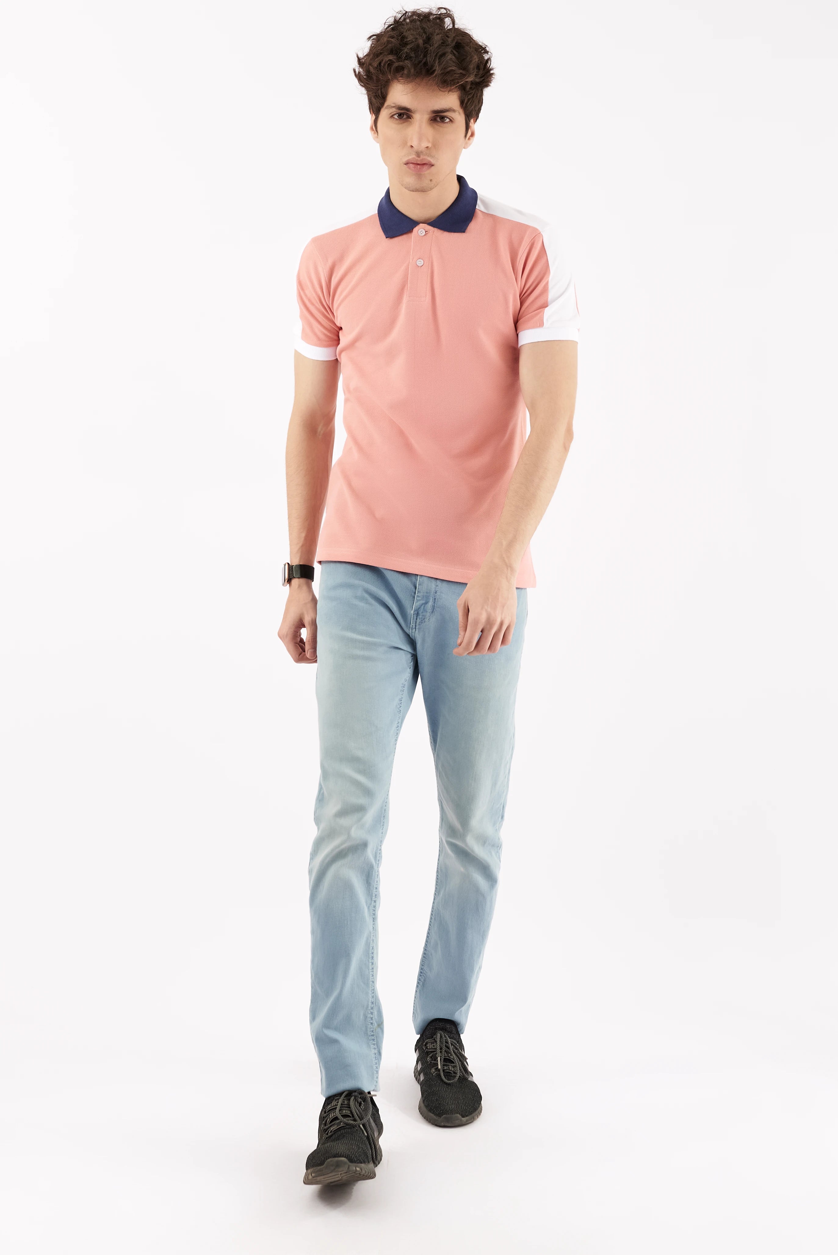 Men's Performance Polo Shirt Pink