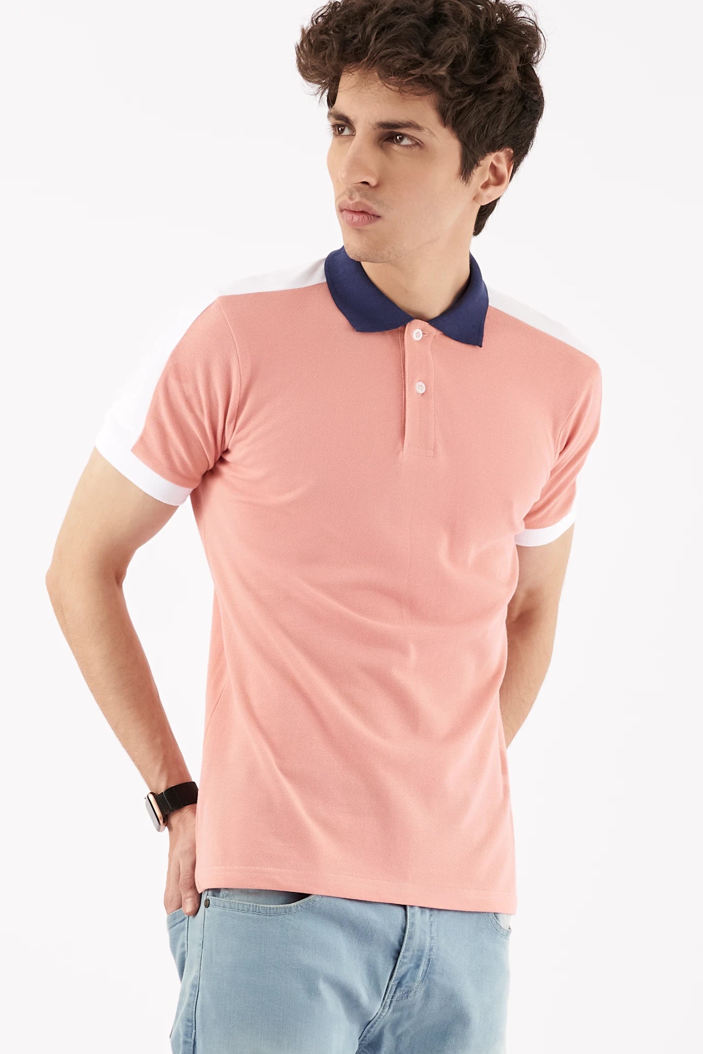 Men's Performance Polo Shirt Pink