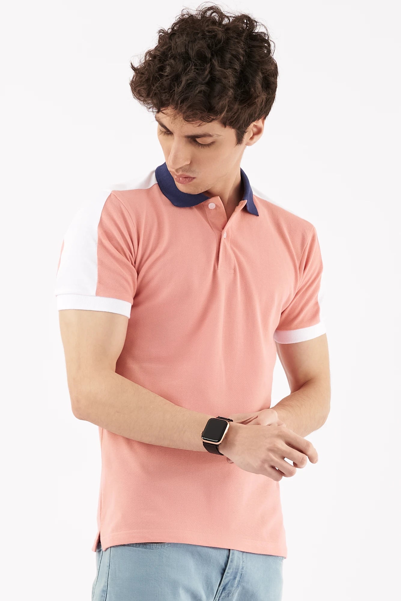 Men's Performance Polo Shirt Pink