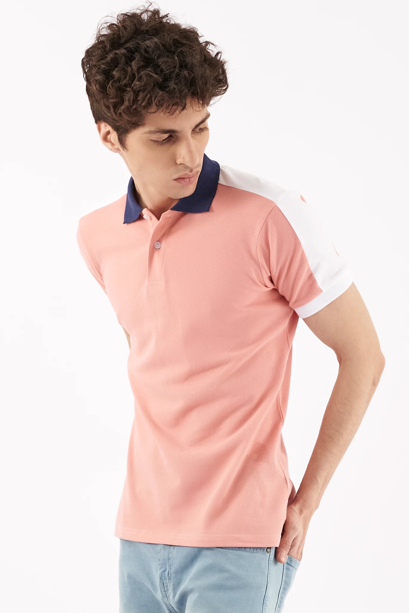Men's Performance Polo Shirt Pink