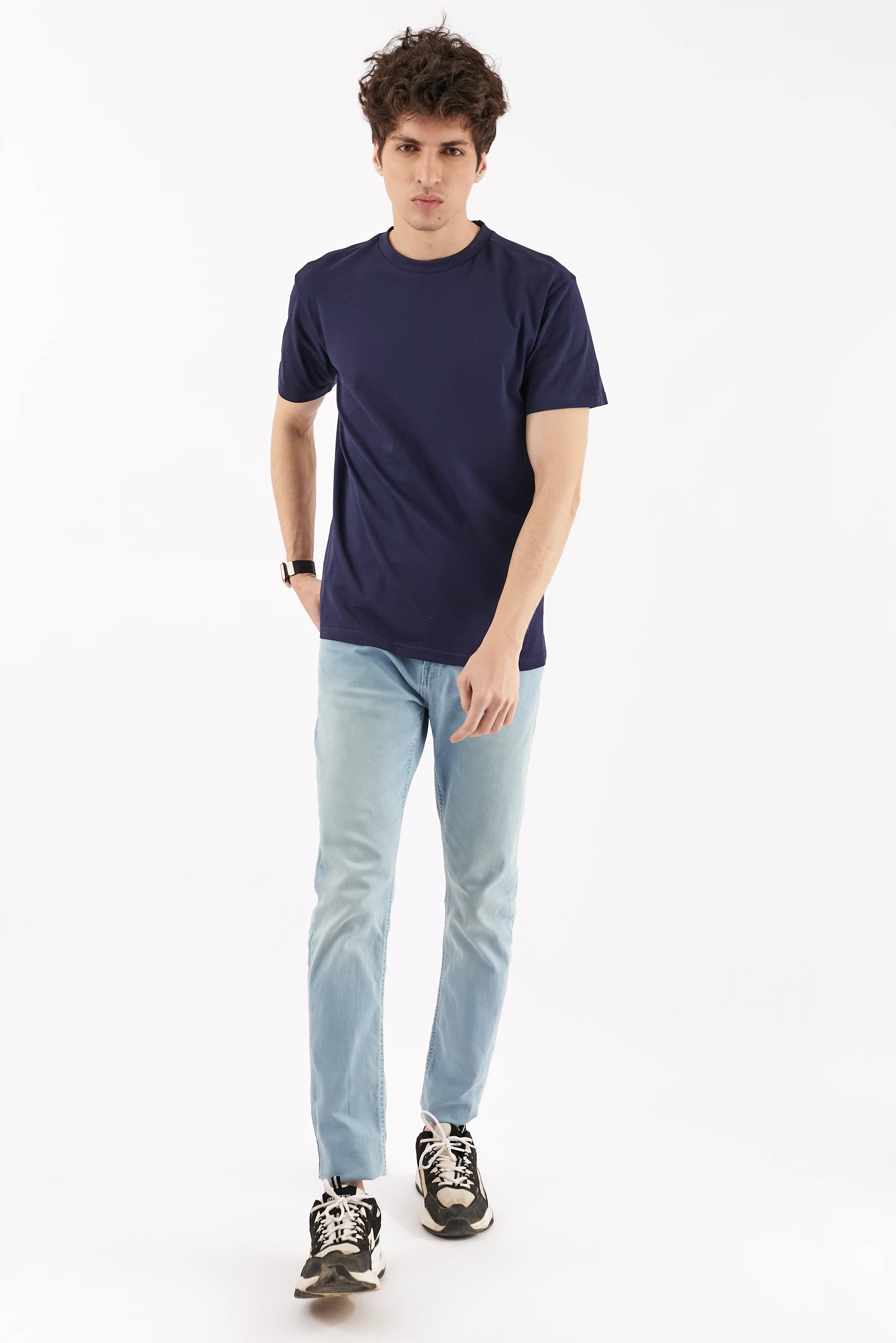 Men's Crew Neck T-Shirt Blue