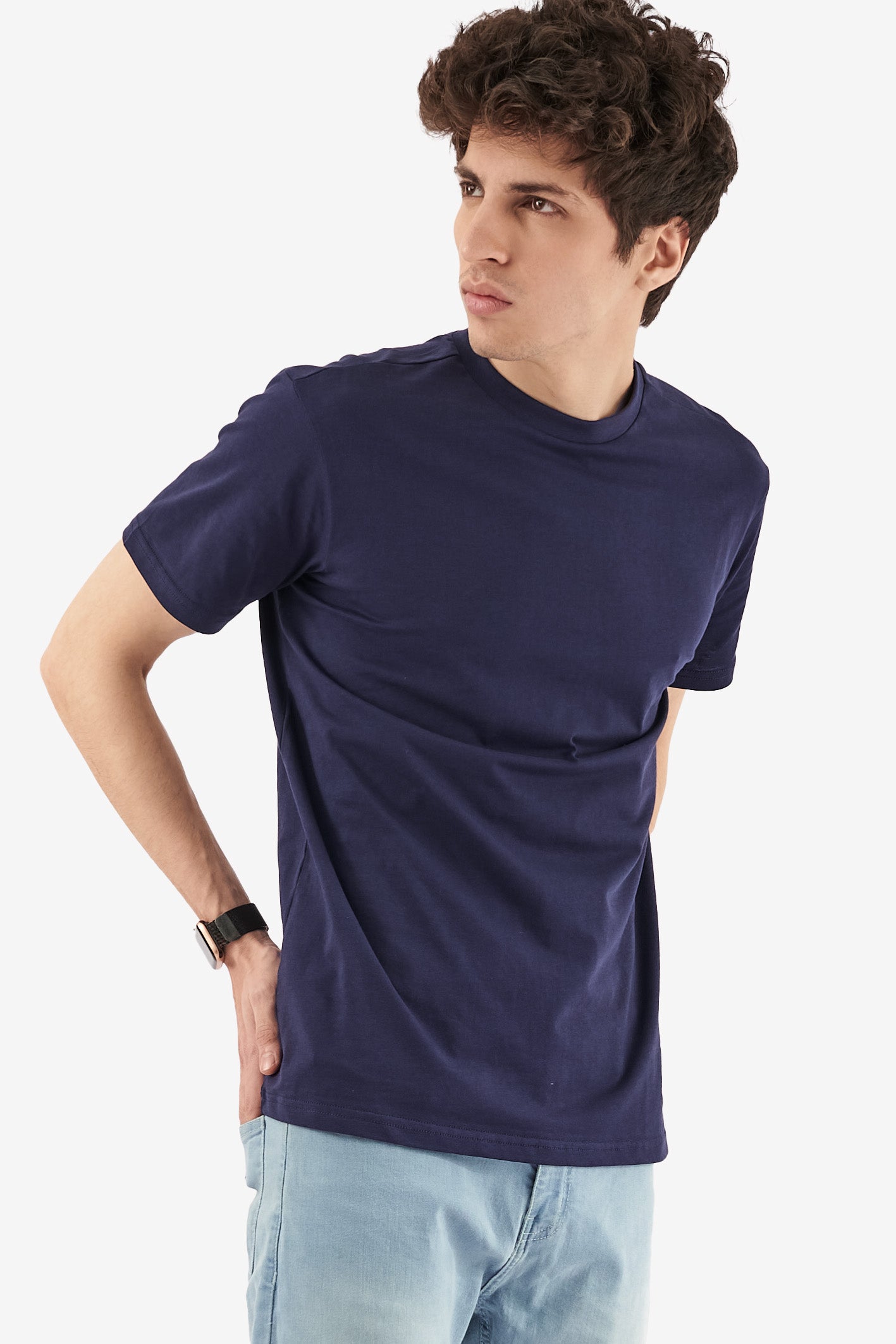 Men's Crew Neck T-Shirt Blue